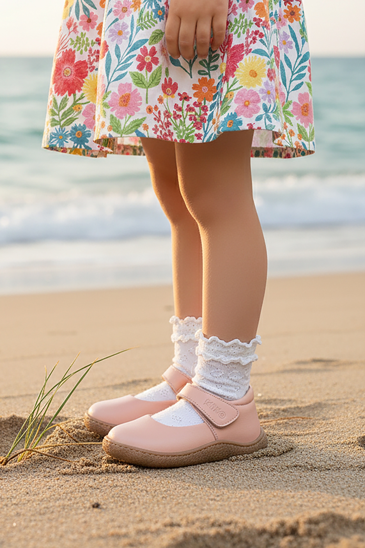 Lida %100 Deri Günlük Kız Bebek Babet Ayakkabı Pudra - Görsel 4