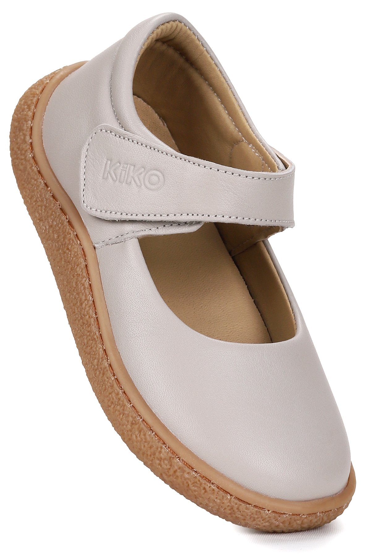 Lida %100 Deri Günlük Kız Çocuk Babet Ayakkabı Bej - Görsel 5