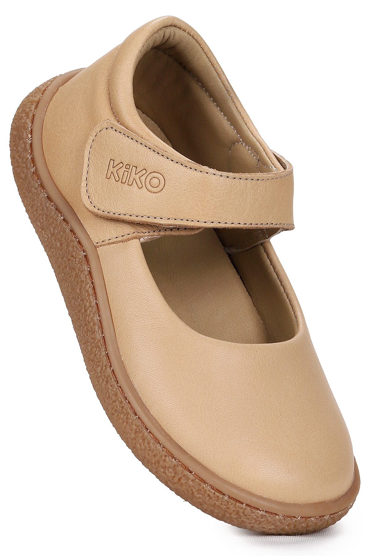 Lida %100 Deri Günlük Kız Çocuk Babet Ayakkabı Açık Taba - Görsel 5