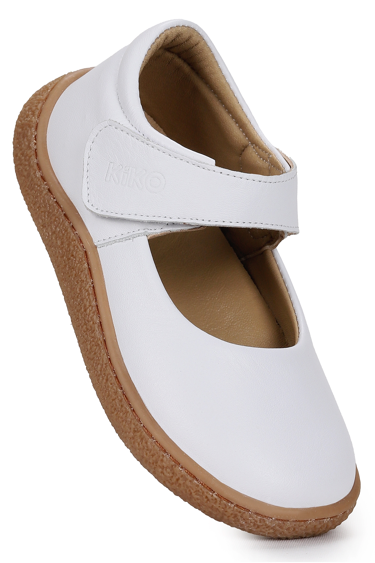 Lida %100 Deri Günlük Kız Çocuk Babet Ayakkabı Beyaz - Görsel 5