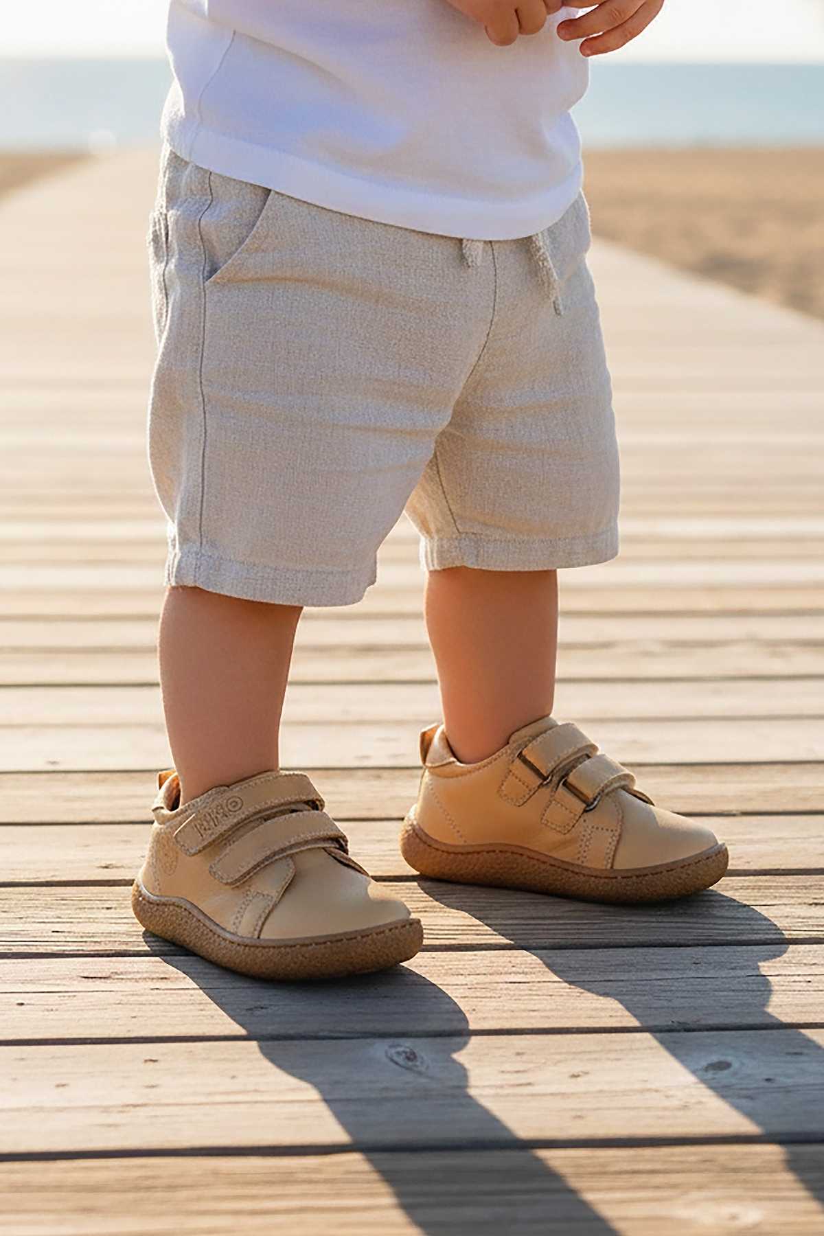 Luqa %100 Deri Günlük Erkek Bebek Spor Ayakkabı Açık Taba - Görsel 4