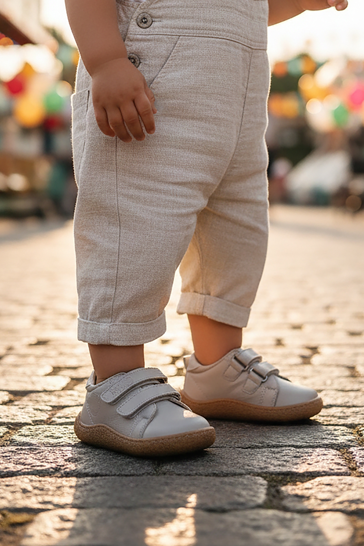 Luqa %100 Deri Günlük Erkek Bebek Spor Ayakkabı Bej - Görsel 4