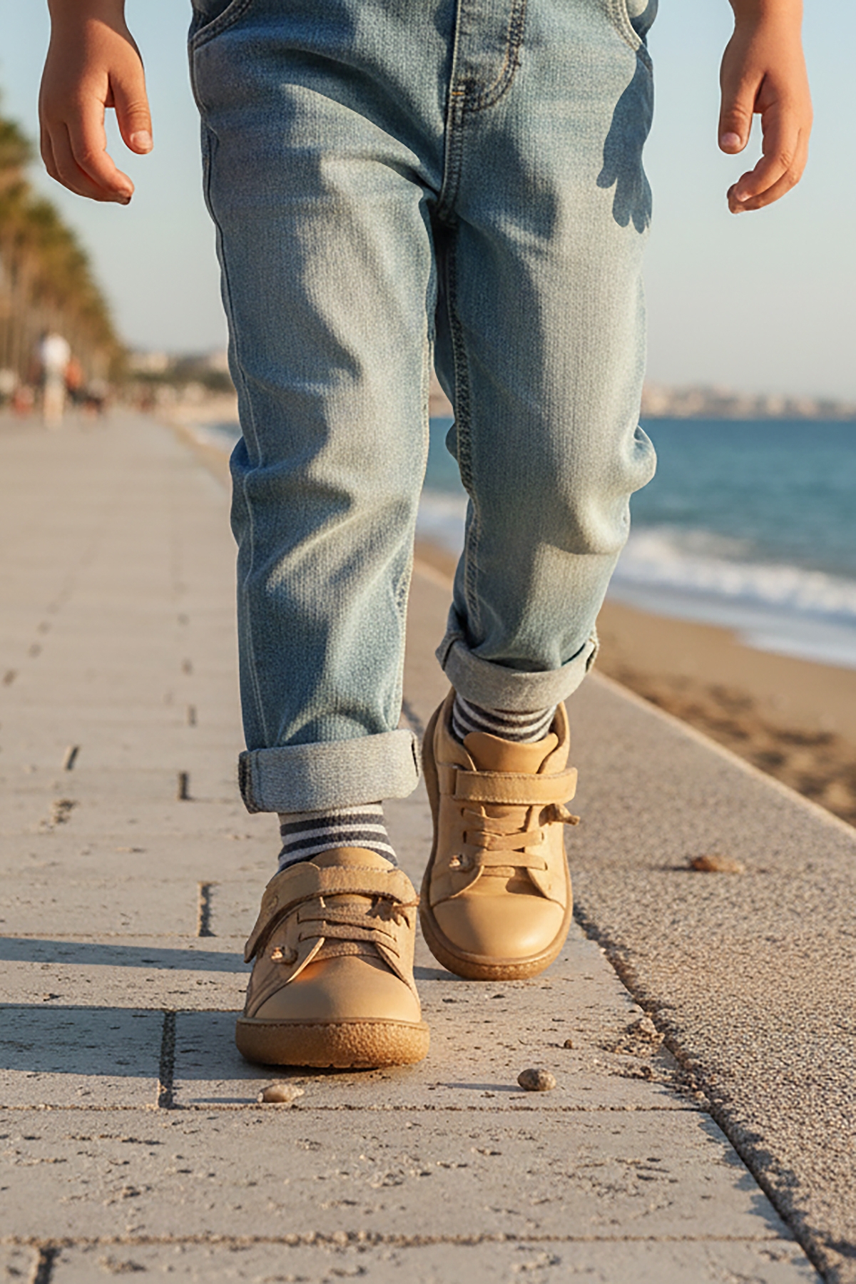 Arad %100 Deri Günlük Erkek Çocuk Spor Ayakkabı Açık Taba - Görsel 4