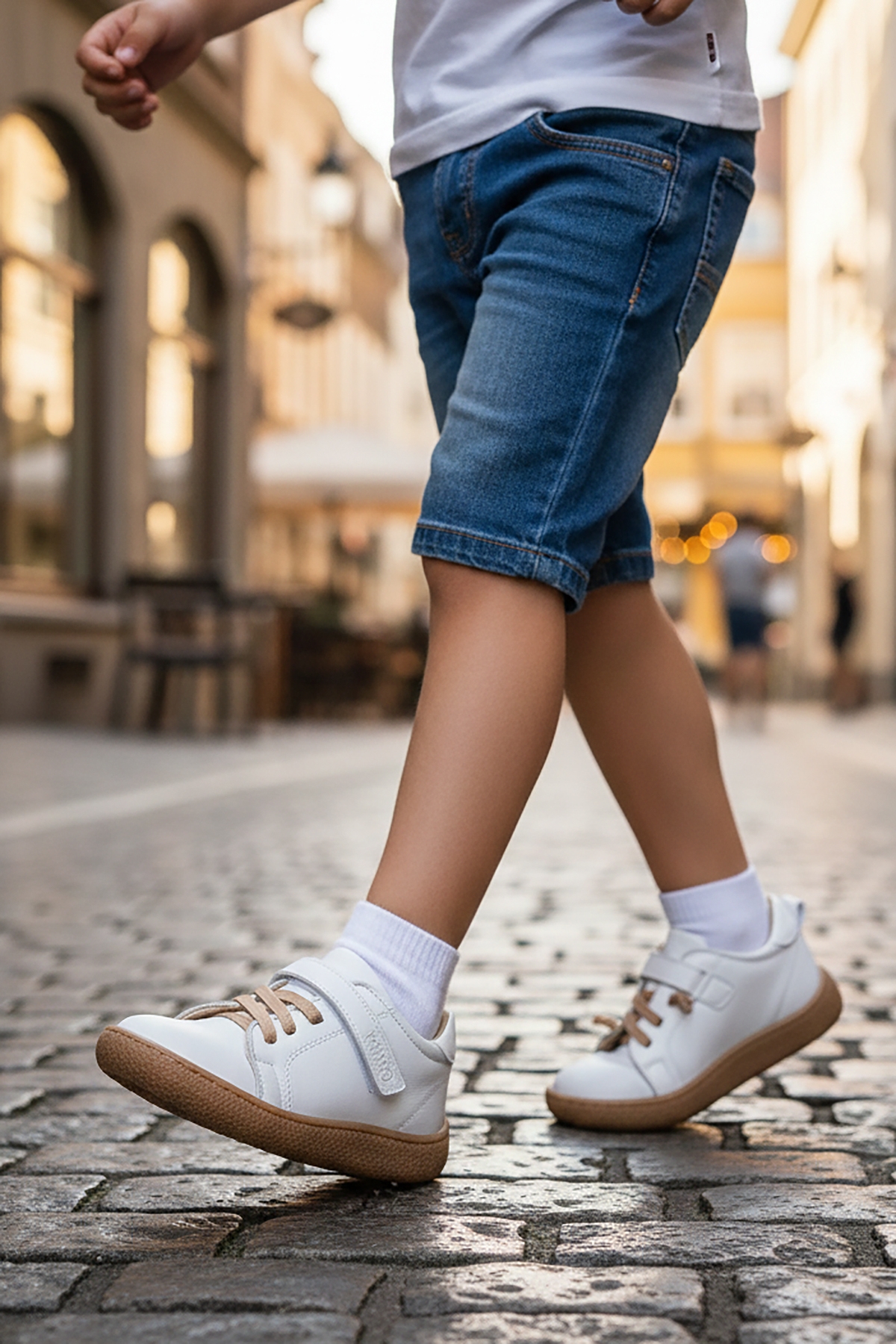 Arad %100 Deri Günlük Erkek Çocuk Spor Ayakkabı Beyaz - Görsel 4