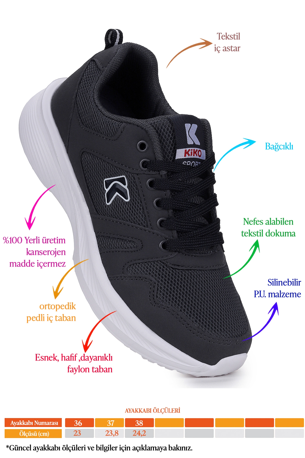 Dima Fileli Faylon Taban Erkek Çocuk Spor Ayakkabı Lacivert - Görsel 3