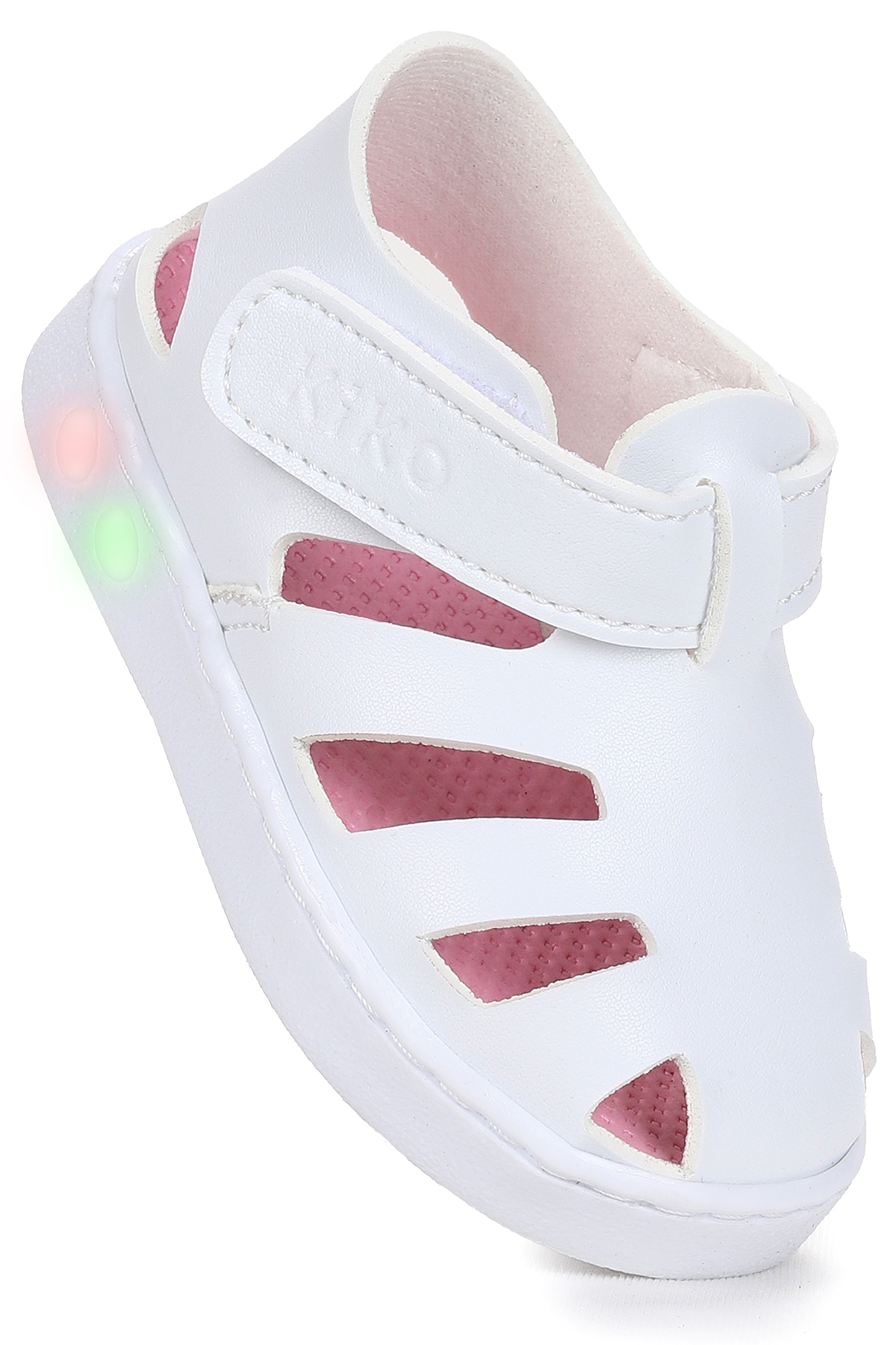 Limba Işıklı Cırtlı Kız Bebek Sandalet Beyaz - Görsel 4