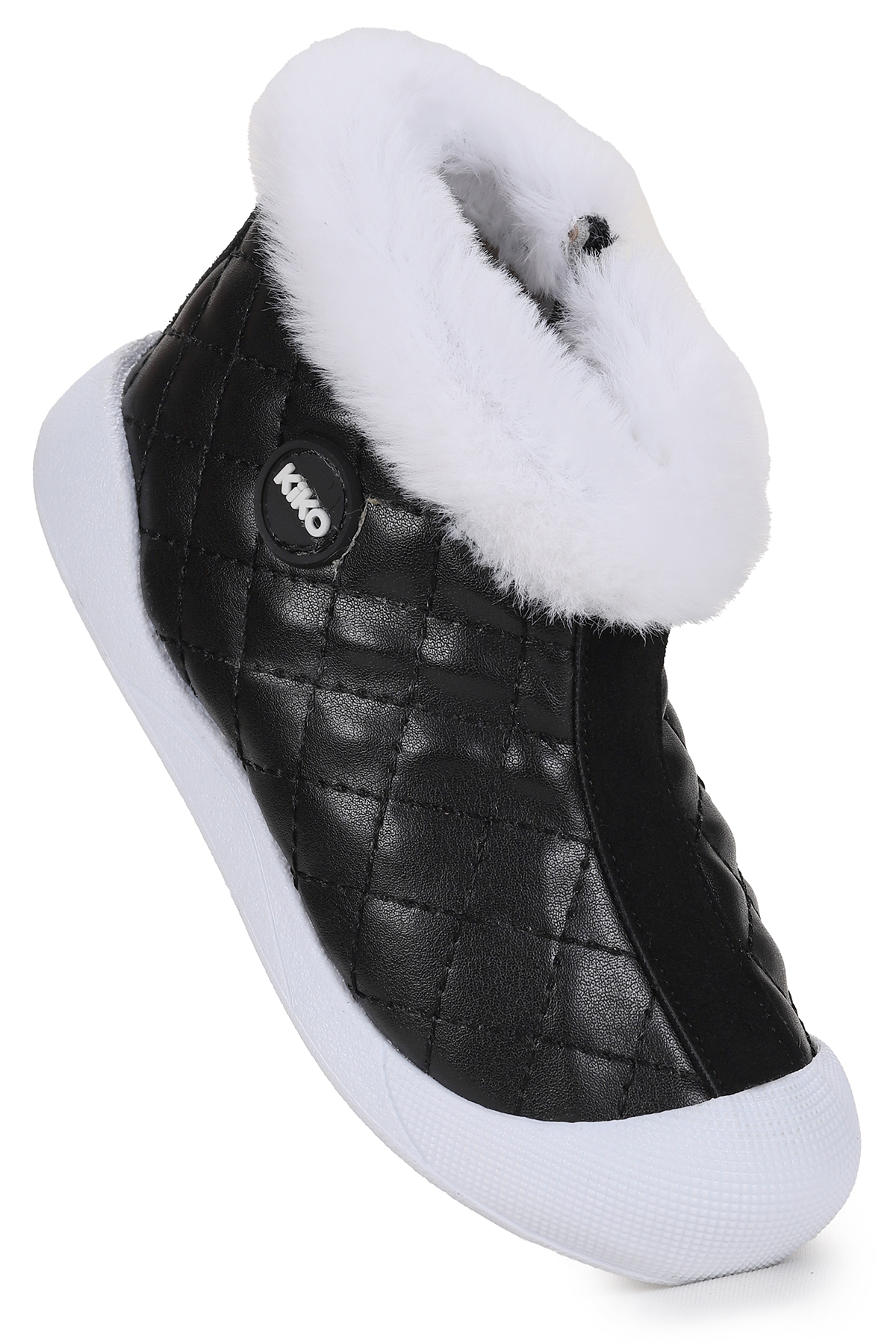 Biser Fermuarlı Termo Taban Kız Çocuk Bot Ayakkabı Siyah - Görsel 4