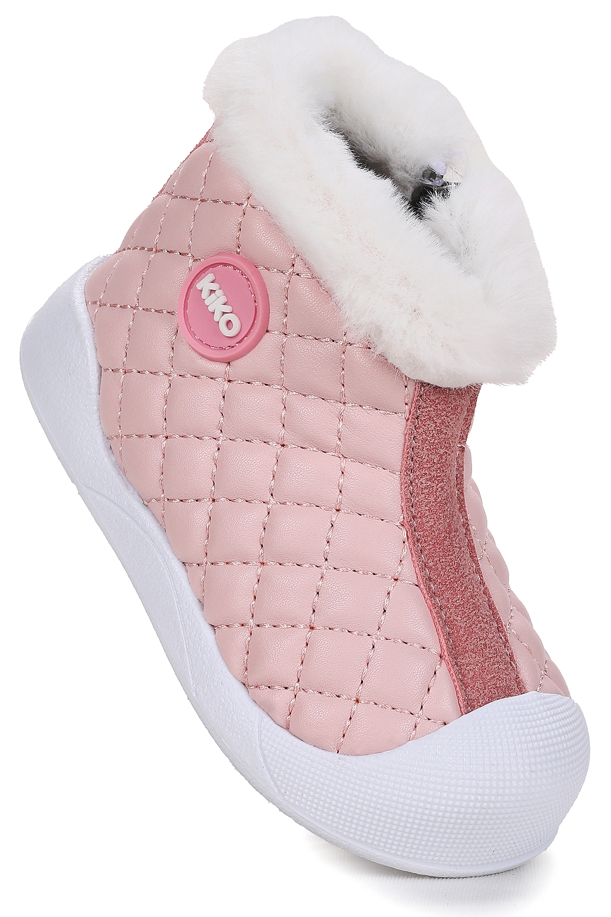 Biser Fermuarlı Termo Taban Kız Bebek Bot Ayakkabı Pudra - Görsel 4