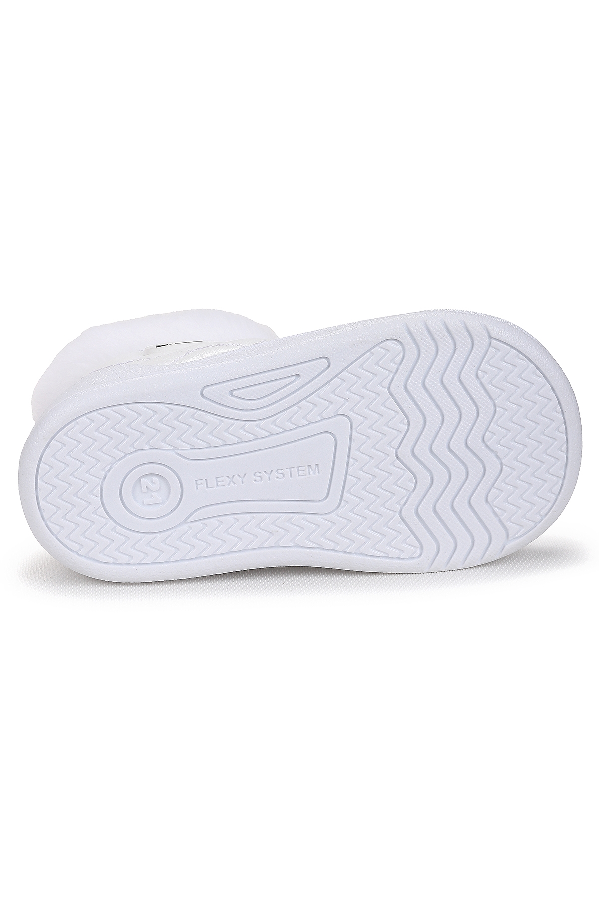 Biser Fermuarlı Termo Taban Kız Bebek Bot Ayakkabı Beyaz - Görsel 6