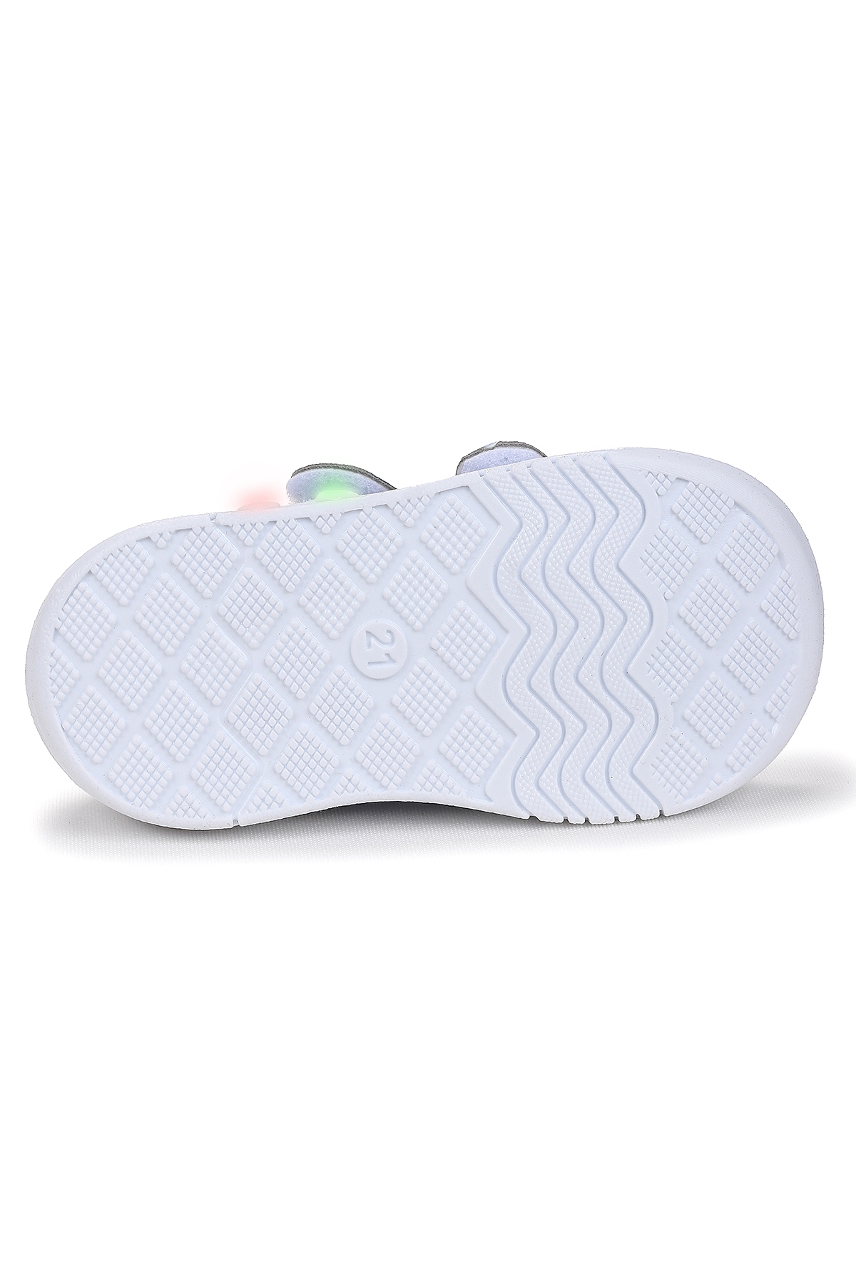 Nera Cırtlı Işıklı Erkek Bebek Yürüyüş Spor Ayakkabı Gri - Mavi - Sarı - Görsel 6