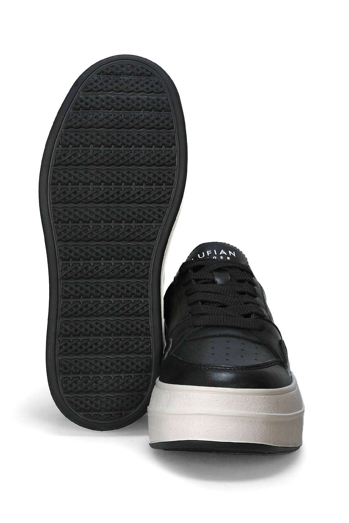 122230040 Vanessa Kadın Hakiki Deri Klasik Sneaker Siyah - Görsel 6