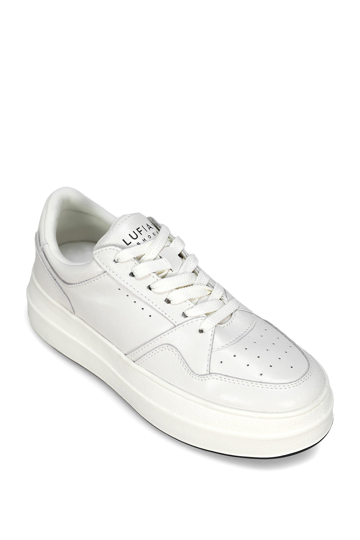 122230040 Vanessa Kadın Hakiki Deri Klasik Sneaker Beyaz - Görsel 3