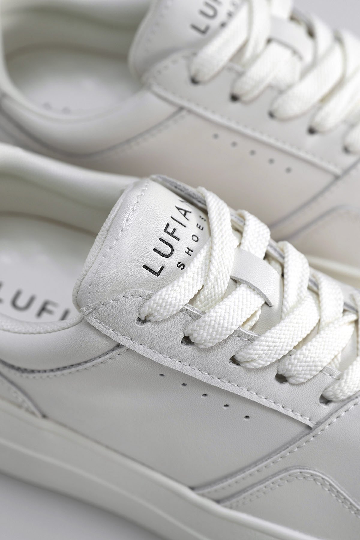 122230040 Vanessa Kadın Hakiki Deri Klasik Sneaker Beyaz - Görsel 7