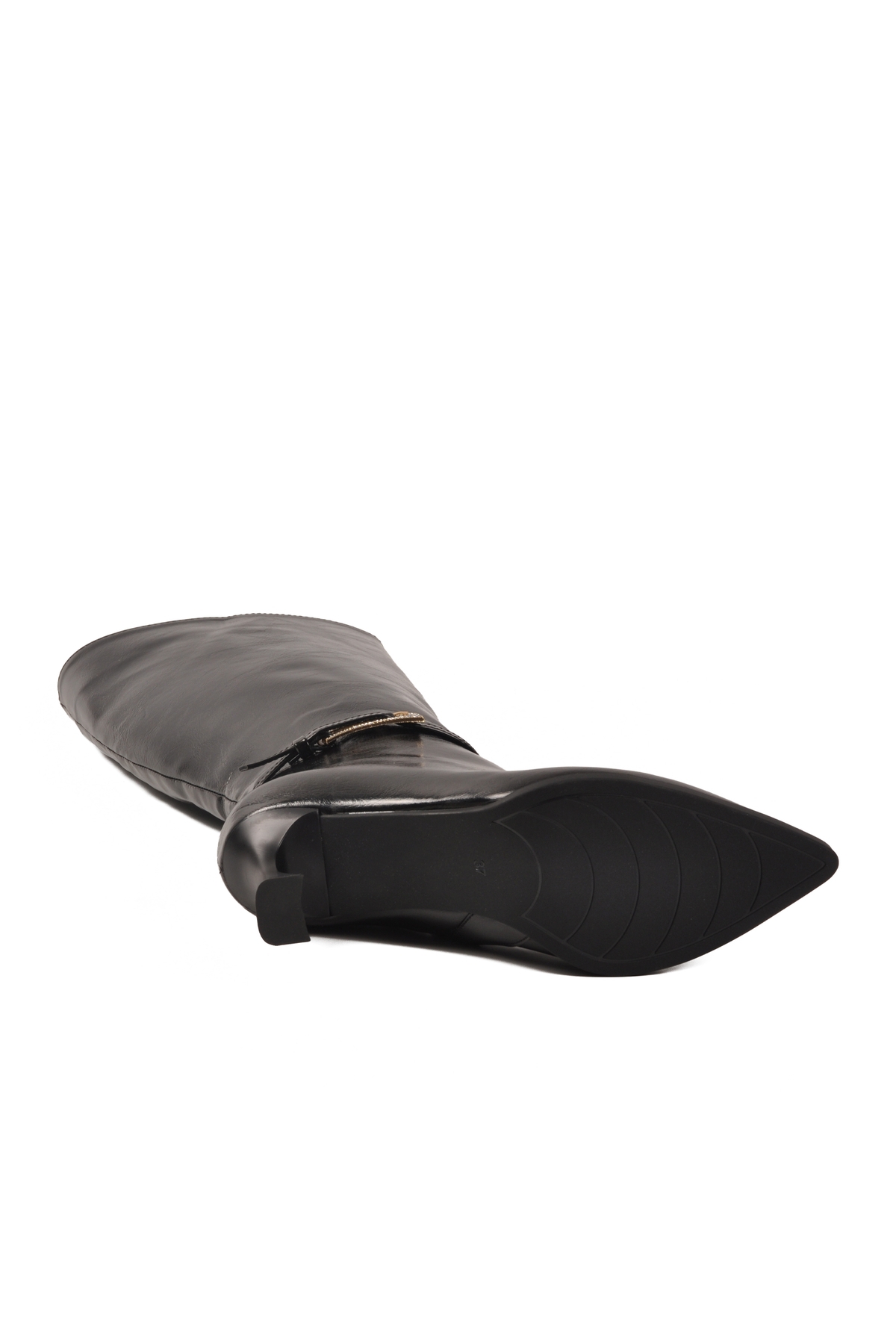 Siyah İçi Kürklü Fermuarlı Kadın İnce Topuklu Çizme 9652013 Z - Görsel 6