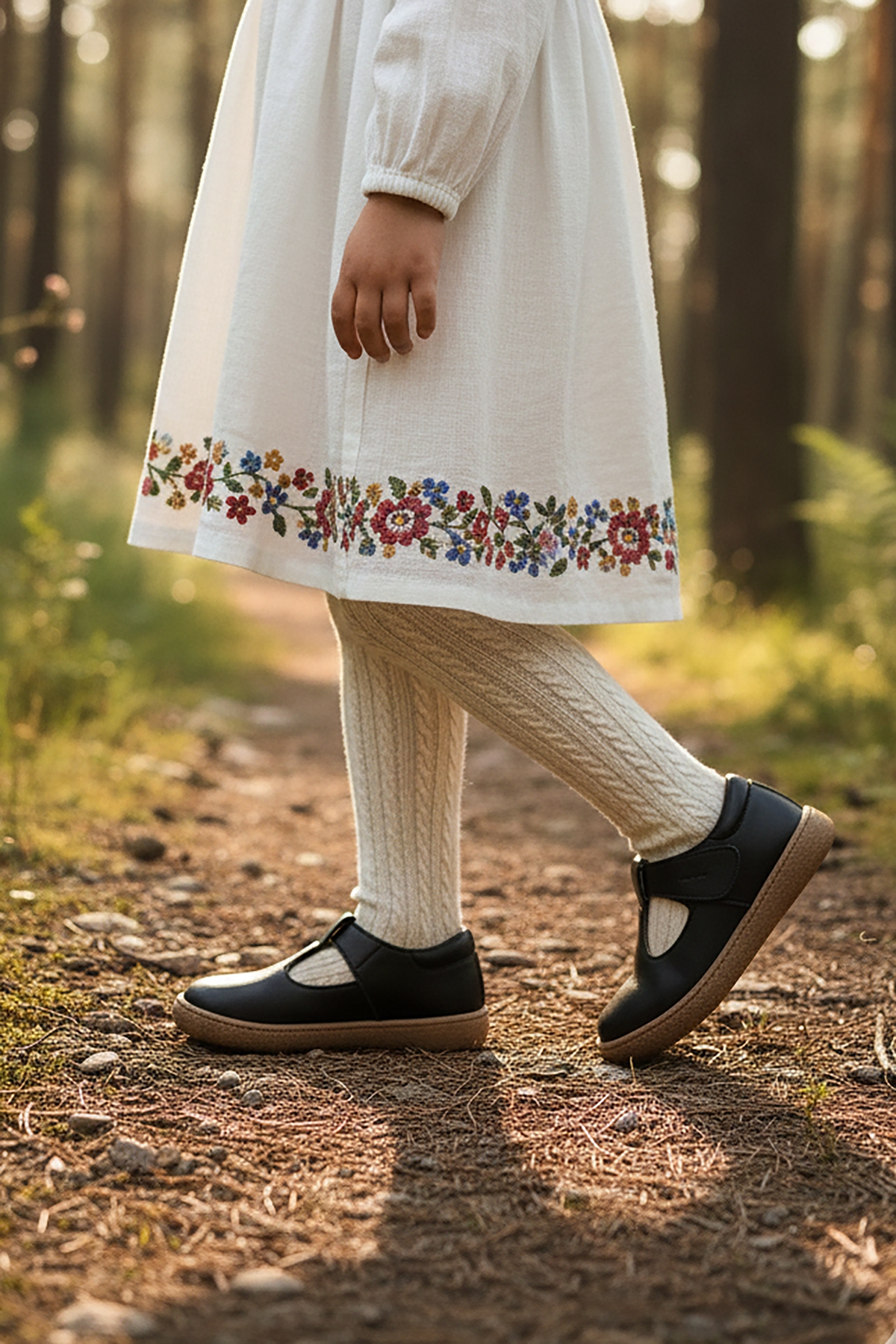 Lija %100 Deri Günlük Kız Çocuk Babet Ayakkabı Siyah - Görsel 4