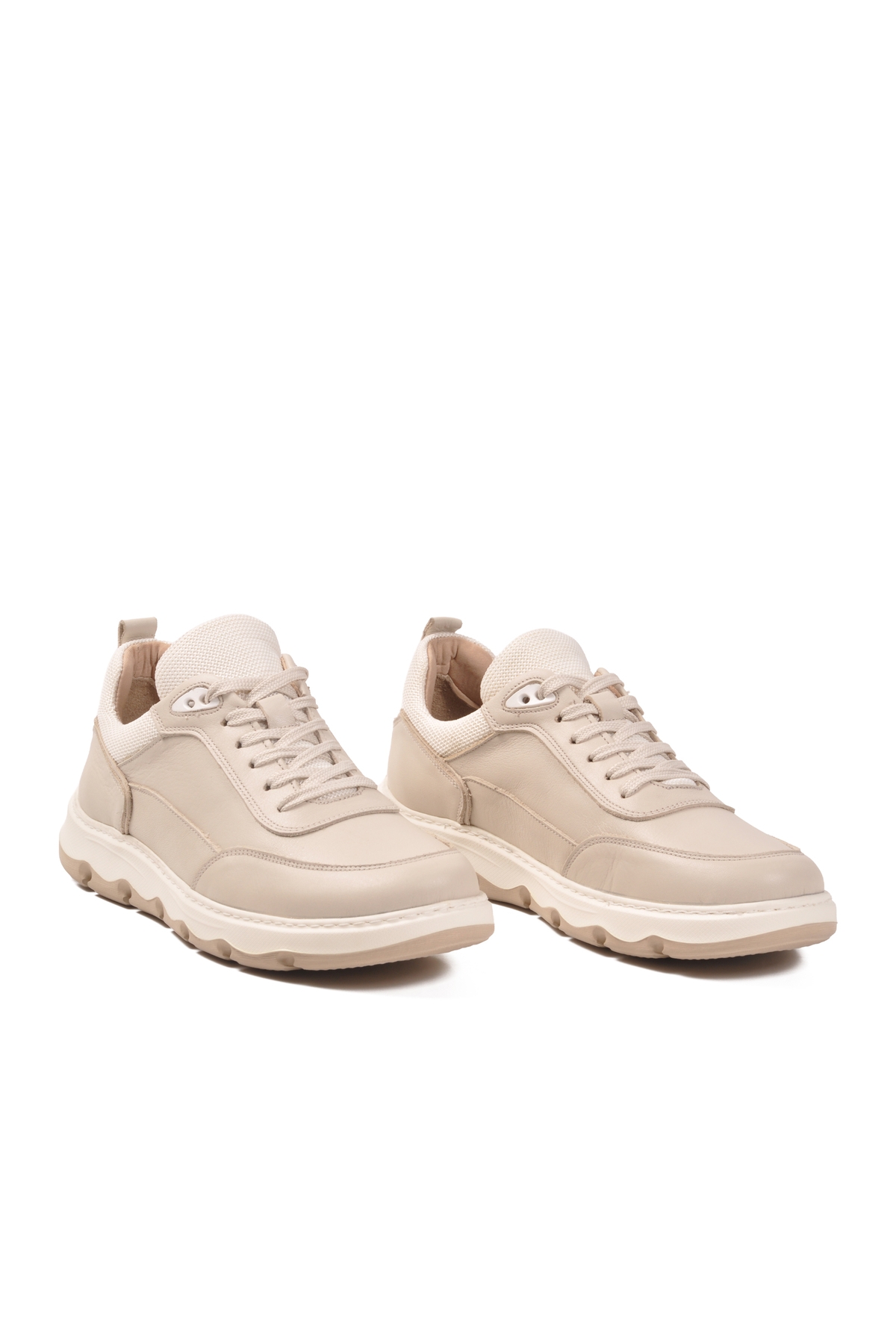 Bej Hakiki Deri Erkek Casual Ayakkabı 242290 M - Görsel 4