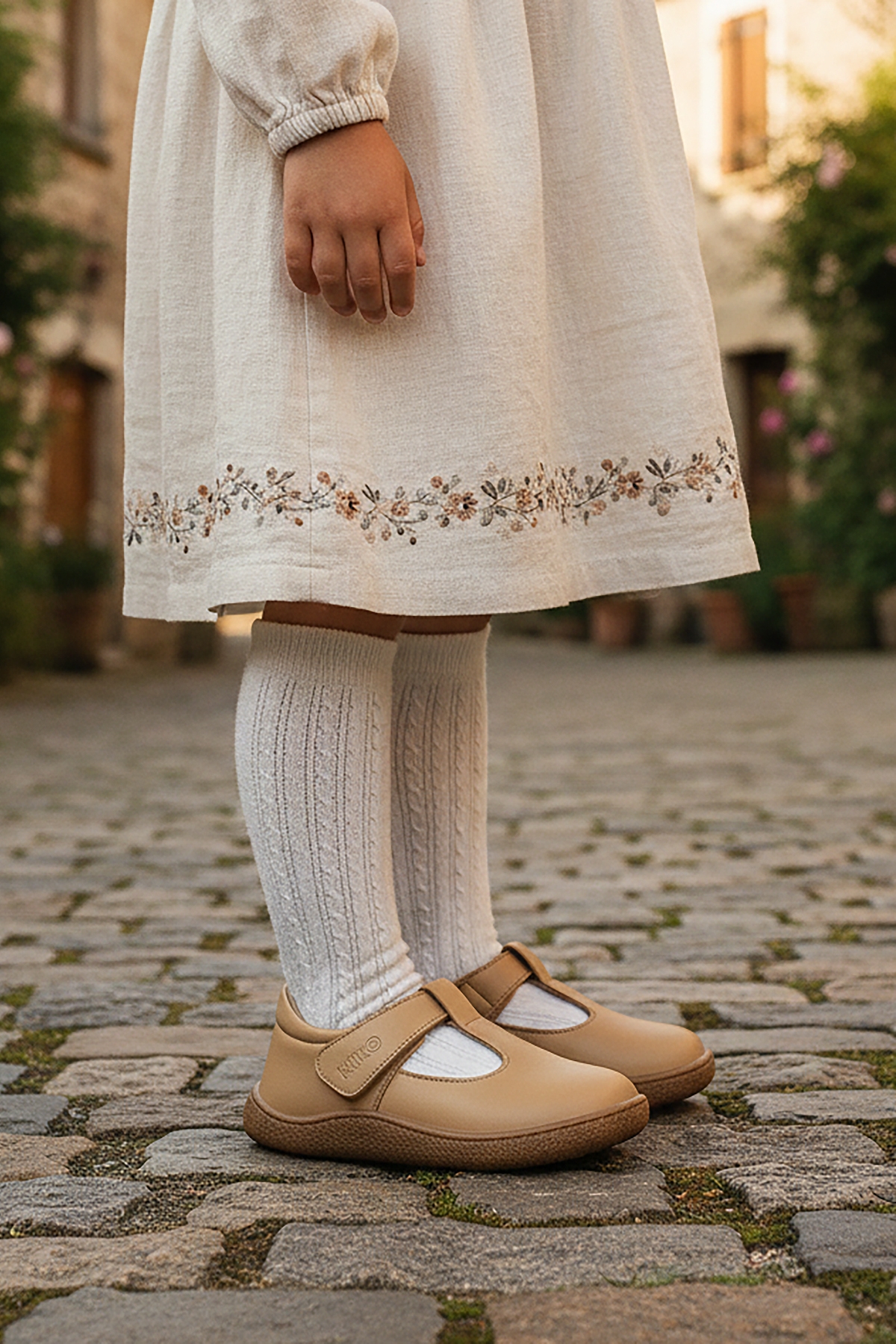 Lija %100 Deri Günlük Kız Çocuk Babet Ayakkabı Açık Taba - Görsel 4