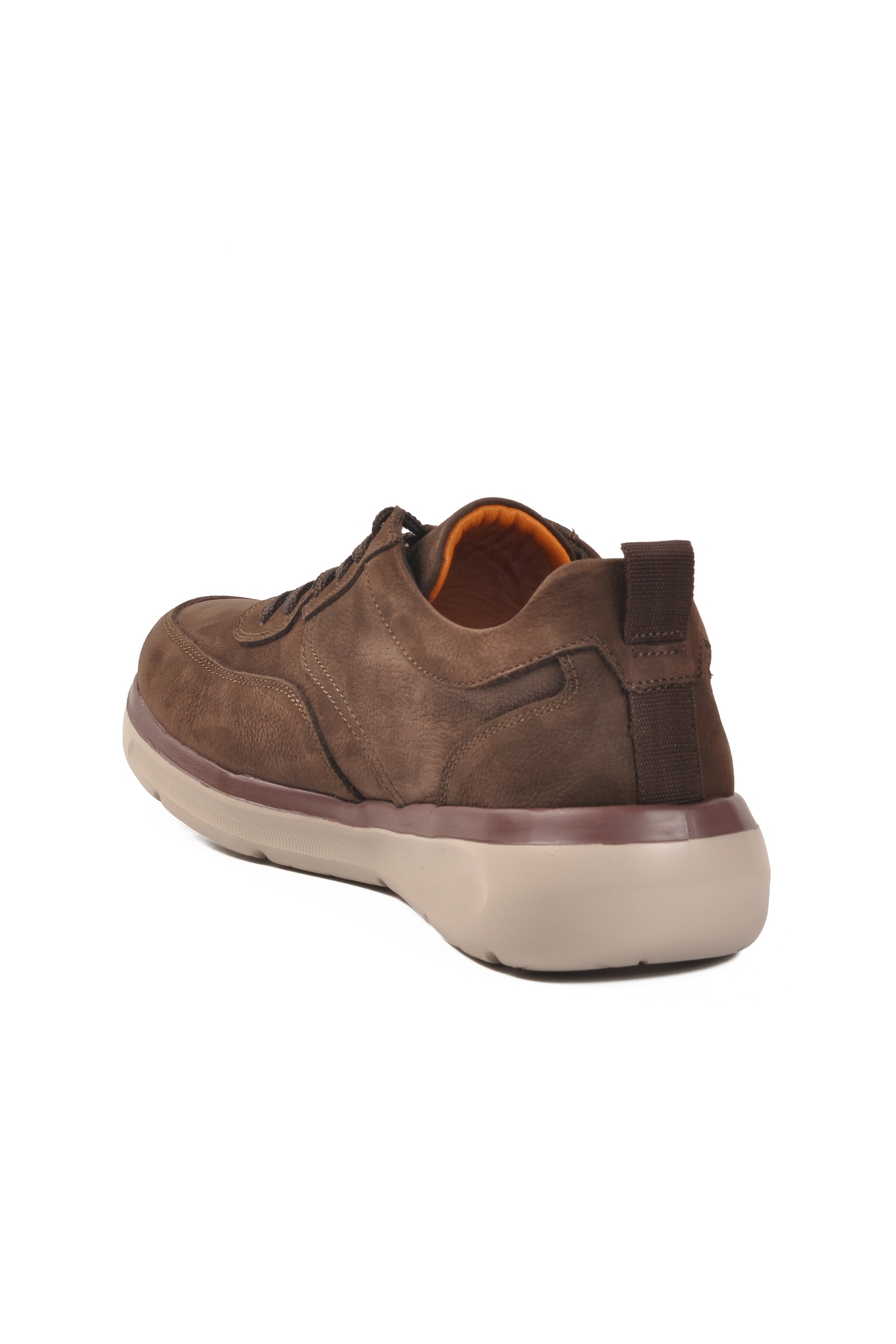 Kahve Nubuk Hakiki Deri Bağcıklı Erkek Casual Ayakkabı 252012 M - Görsel 5
