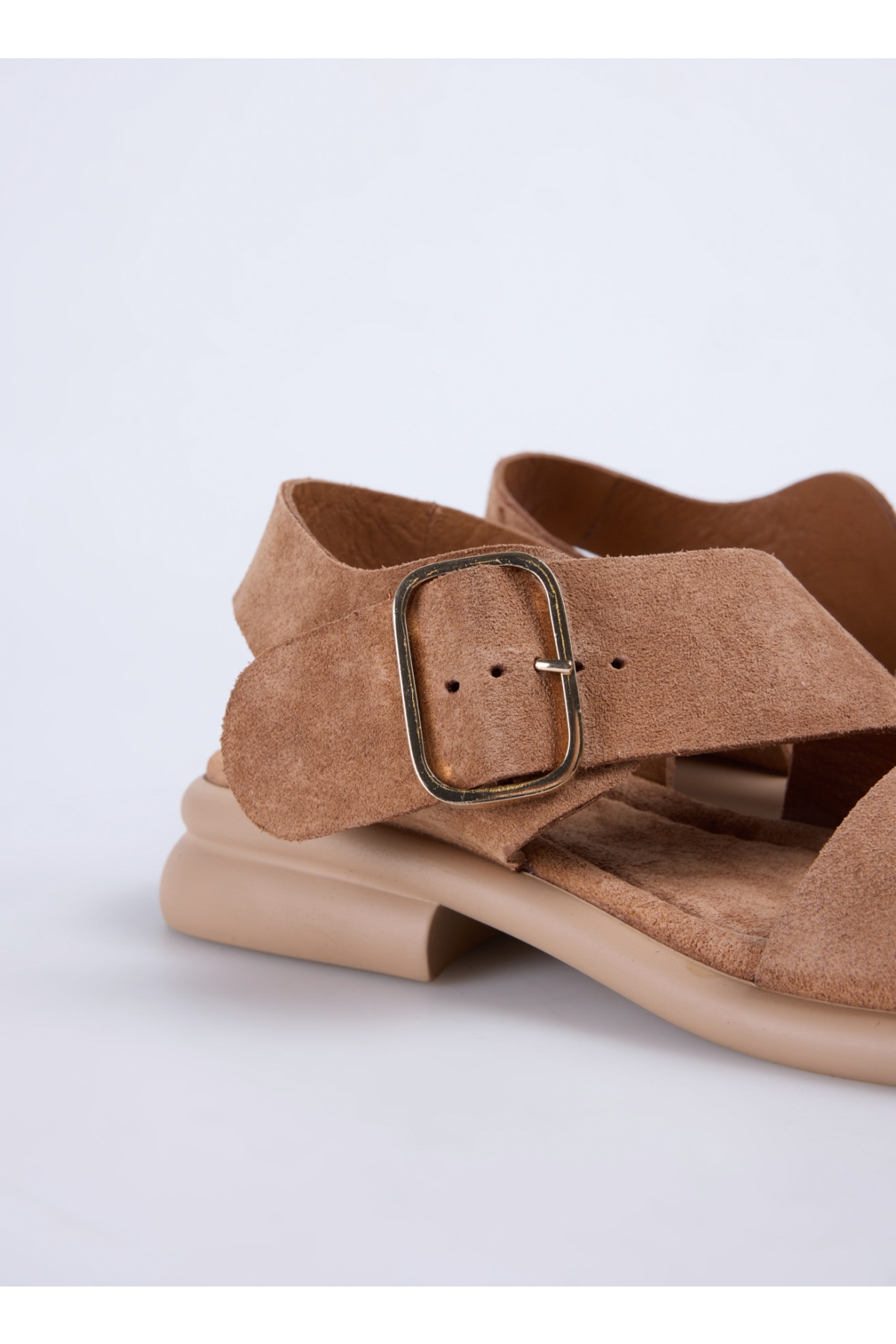 Fabrika Fabrika Deri Taba Kadın Sandalet D-KEIRA Sandalet & Terlik | Flo Taba - 6. görsel