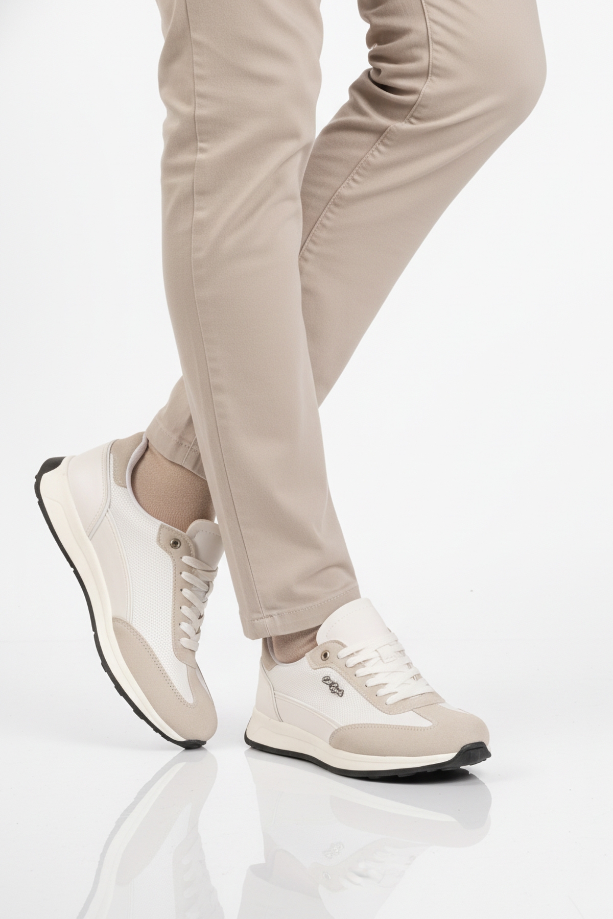 Conteyner Conteyner Beyaz Bağcıklı Hafif Esnek Erkek Sneaker 584 M | Flo Beyaz - 2. görsel