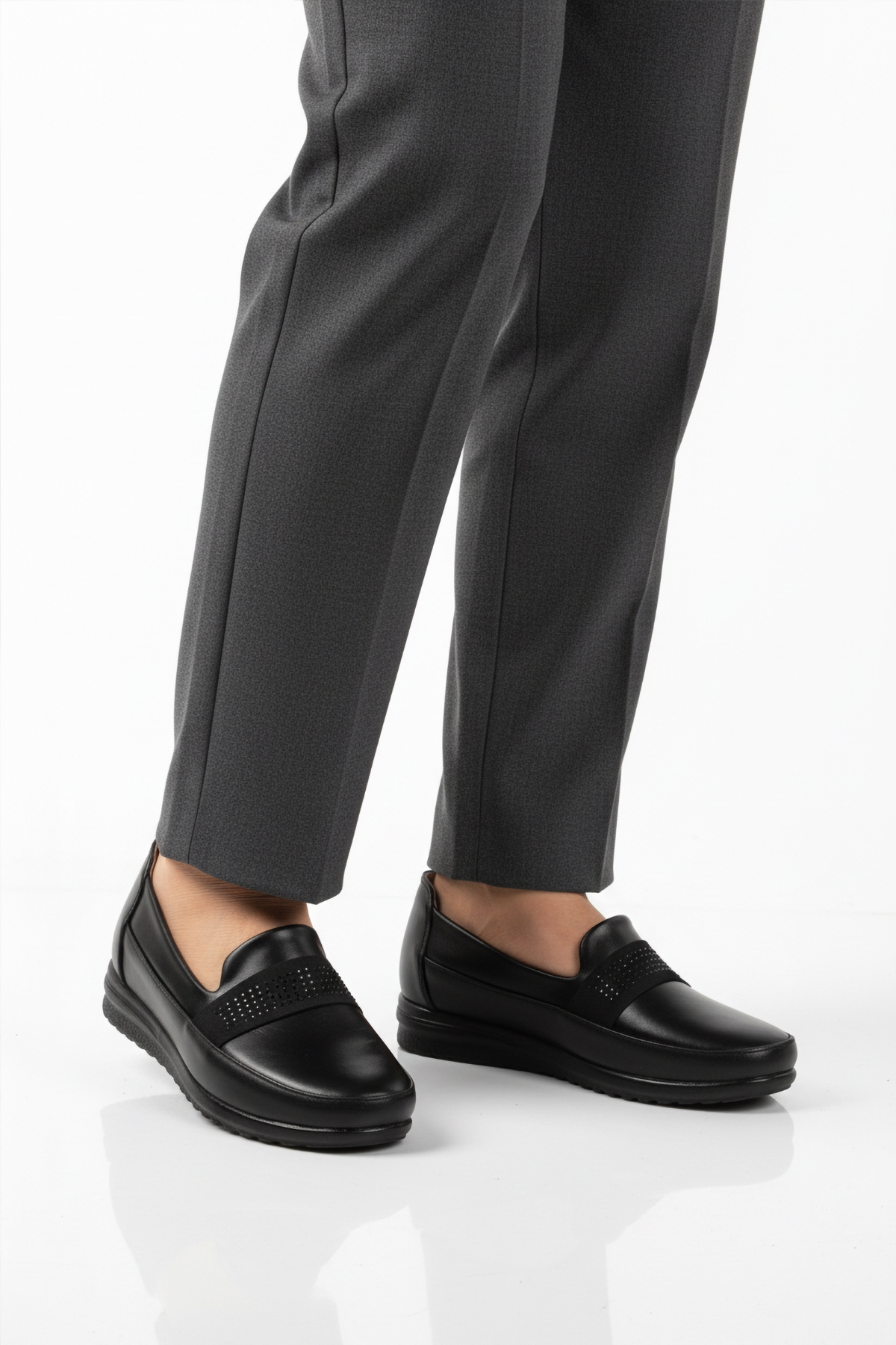 Ayakmod Ayakmod Siyah Jel Taban Anatomik Kadın Casual Ayakkabı 216-25K Z | Flo Siyah - 2. görsel