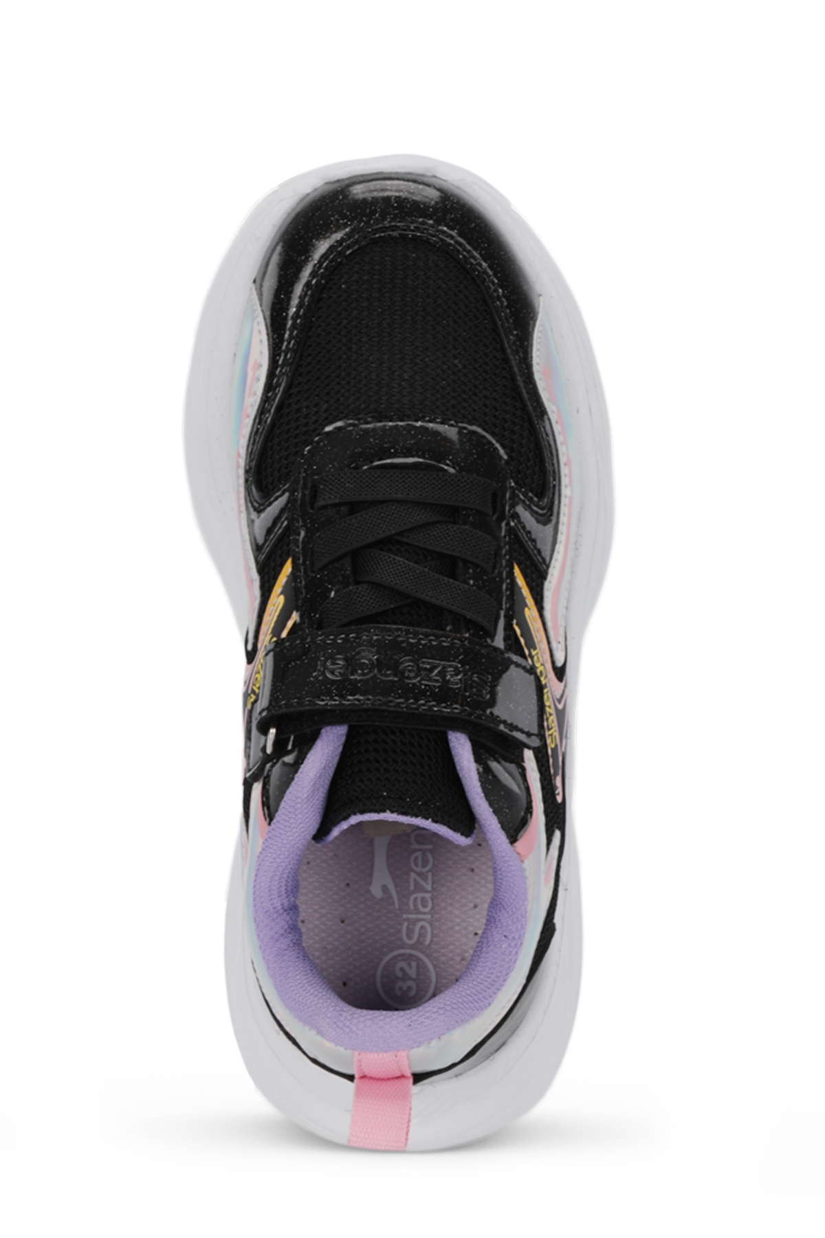 KAROLIS Kız Çocuk Cırt Cırtlı Siyah / Mor Günlük Spor Ayakkabısı - Görsel 6