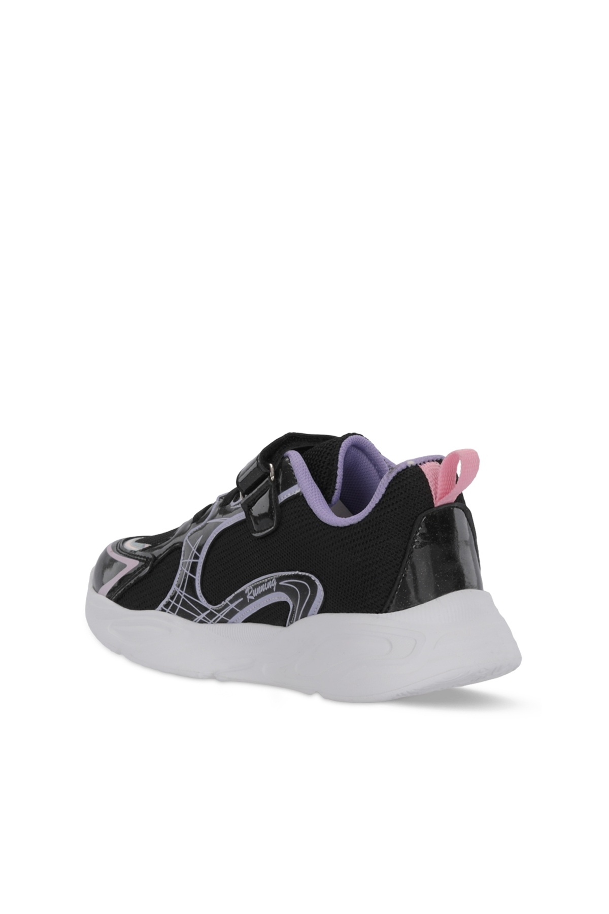 KELSY Kız Çocuk Cırt Cırtlı Siyah / Mor Günlük Spor Ayakkabısı - Görsel 4