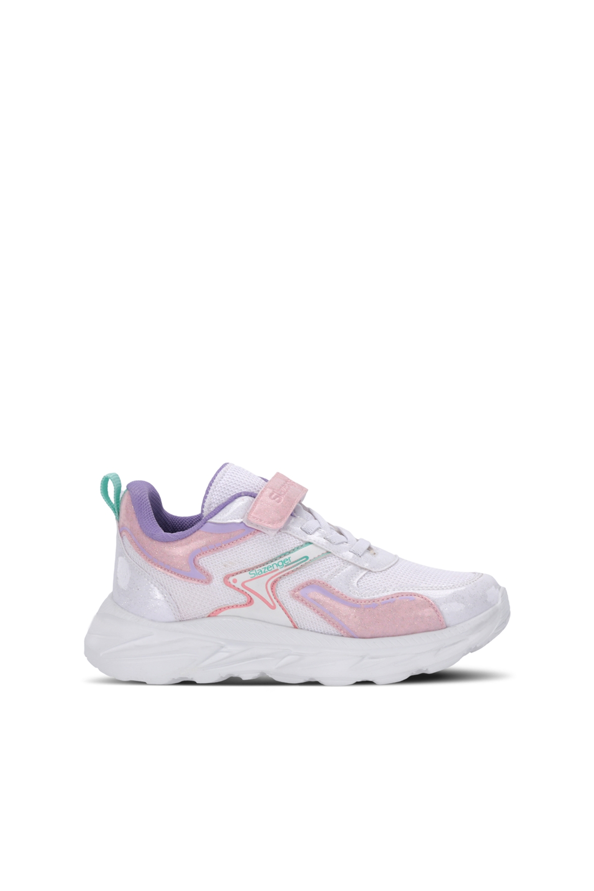 KAROLIS Kız Çocuk Cırt Cırtlı Beyaz / Pembe Günlük Spor Ayakkabısı - Görsel 2