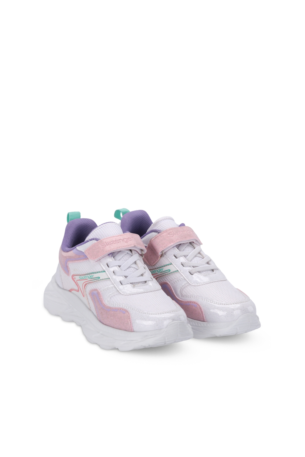 KAROLIS Kız Çocuk Cırt Cırtlı Beyaz / Pembe Günlük Spor Ayakkabısı - Görsel 3