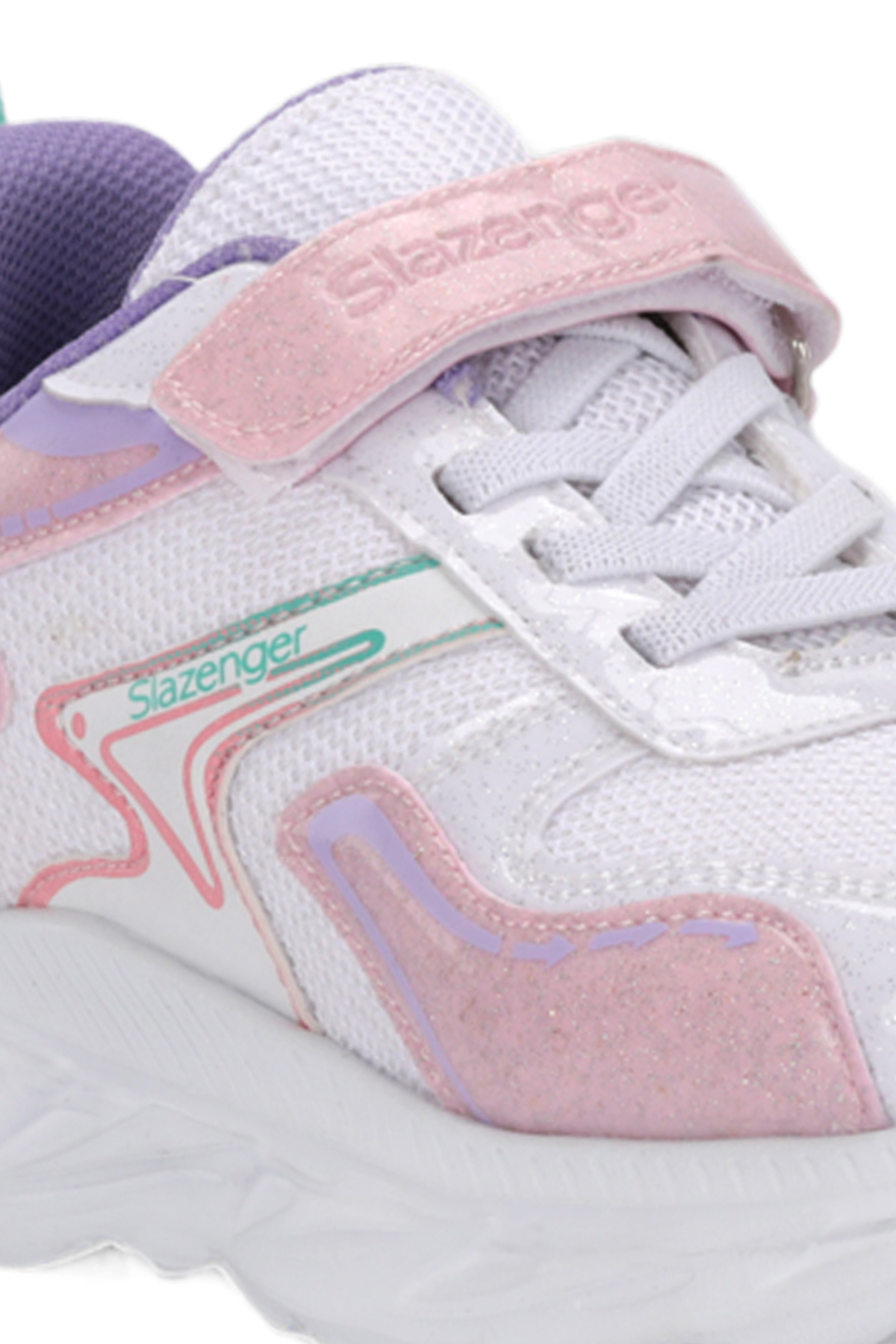KAROLIS Kız Çocuk Cırt Cırtlı Beyaz / Pembe Günlük Spor Ayakkabısı - Görsel 5