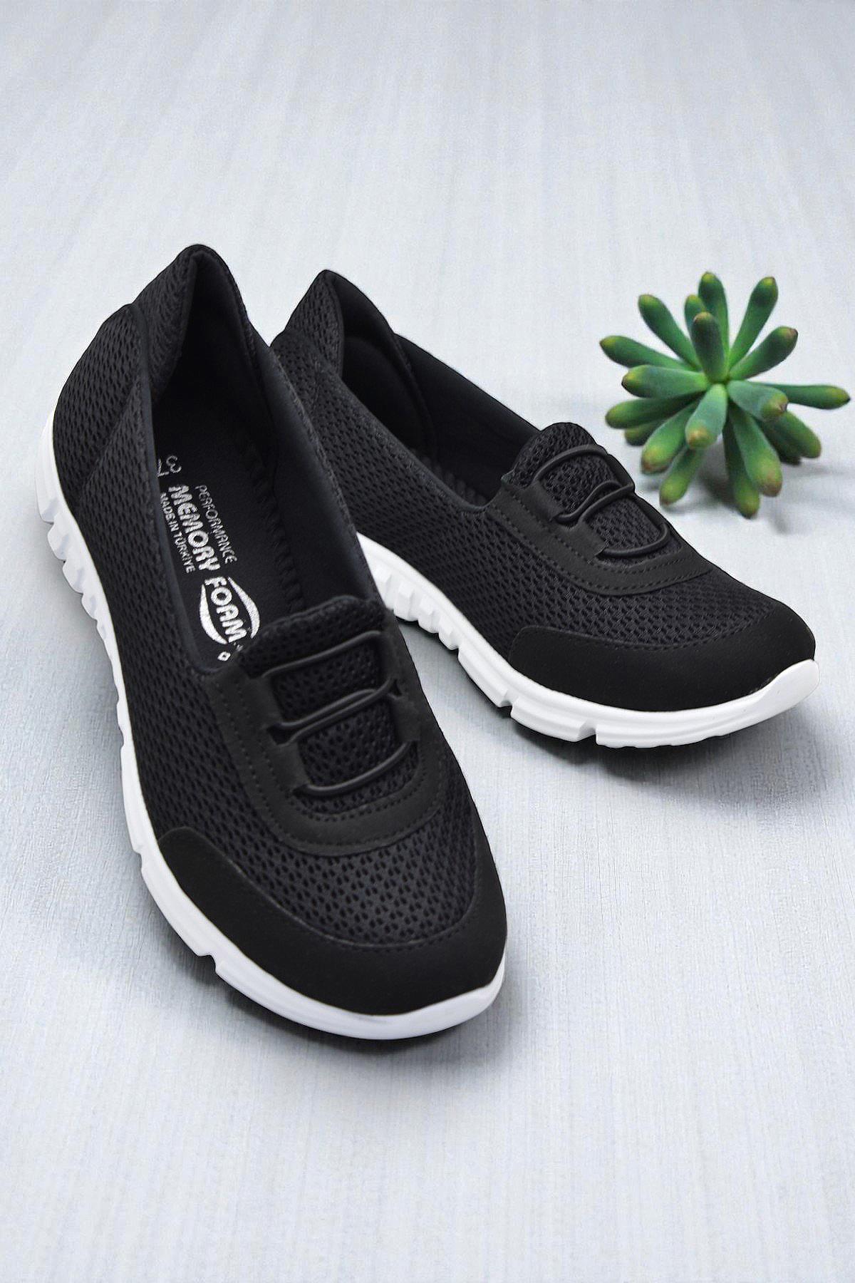 130 Memmory Taban ORTOPEDİK Yazlık Kadın Spor Ayakkabı Bağcıksız Babet - Görsel 3