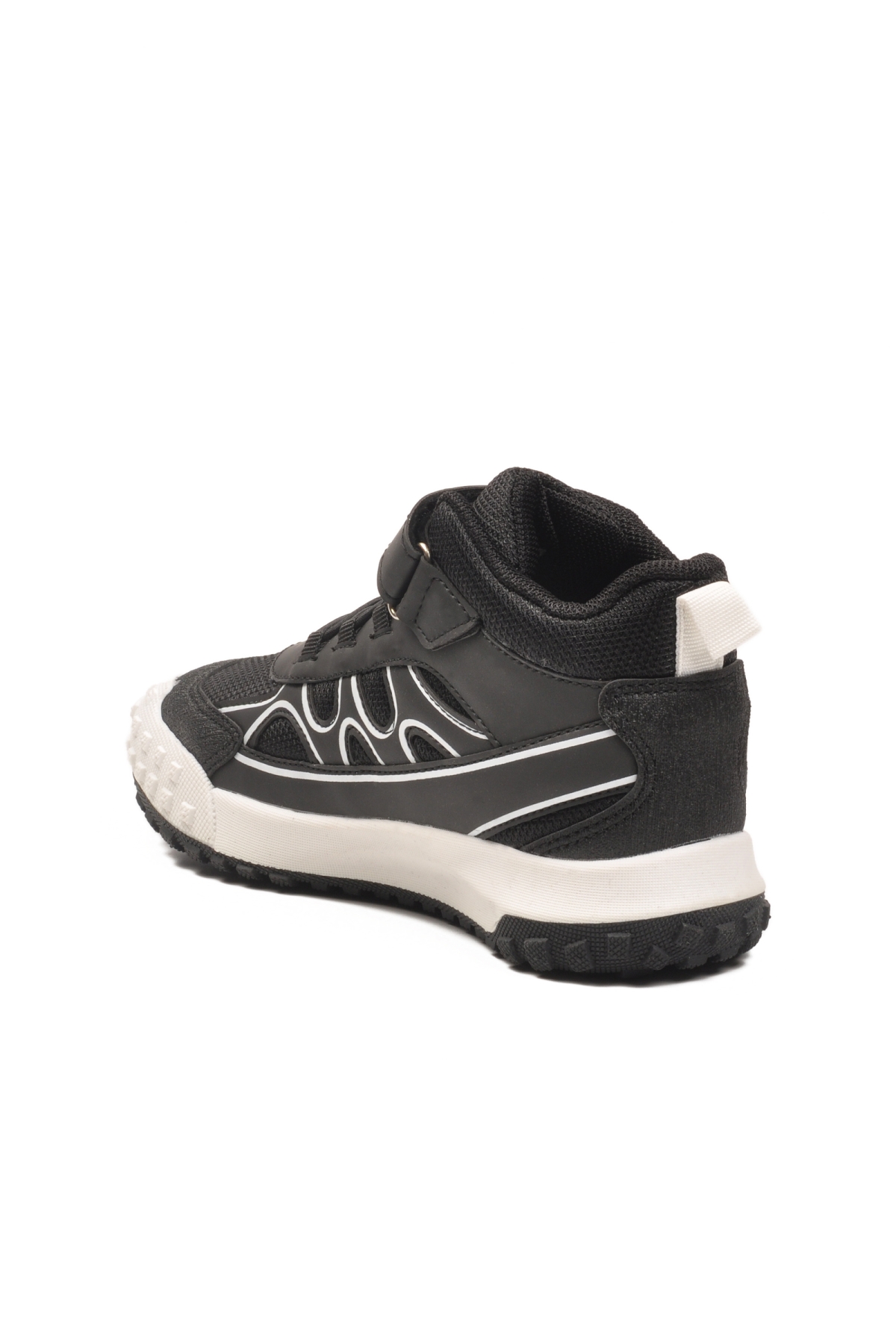 Walkway Walkway 2027 Siyah-Beyaz Bilek Boy Erkek Çocuk Spor Ayakkabı Sneaker | Flo Siyah - 6. görsel