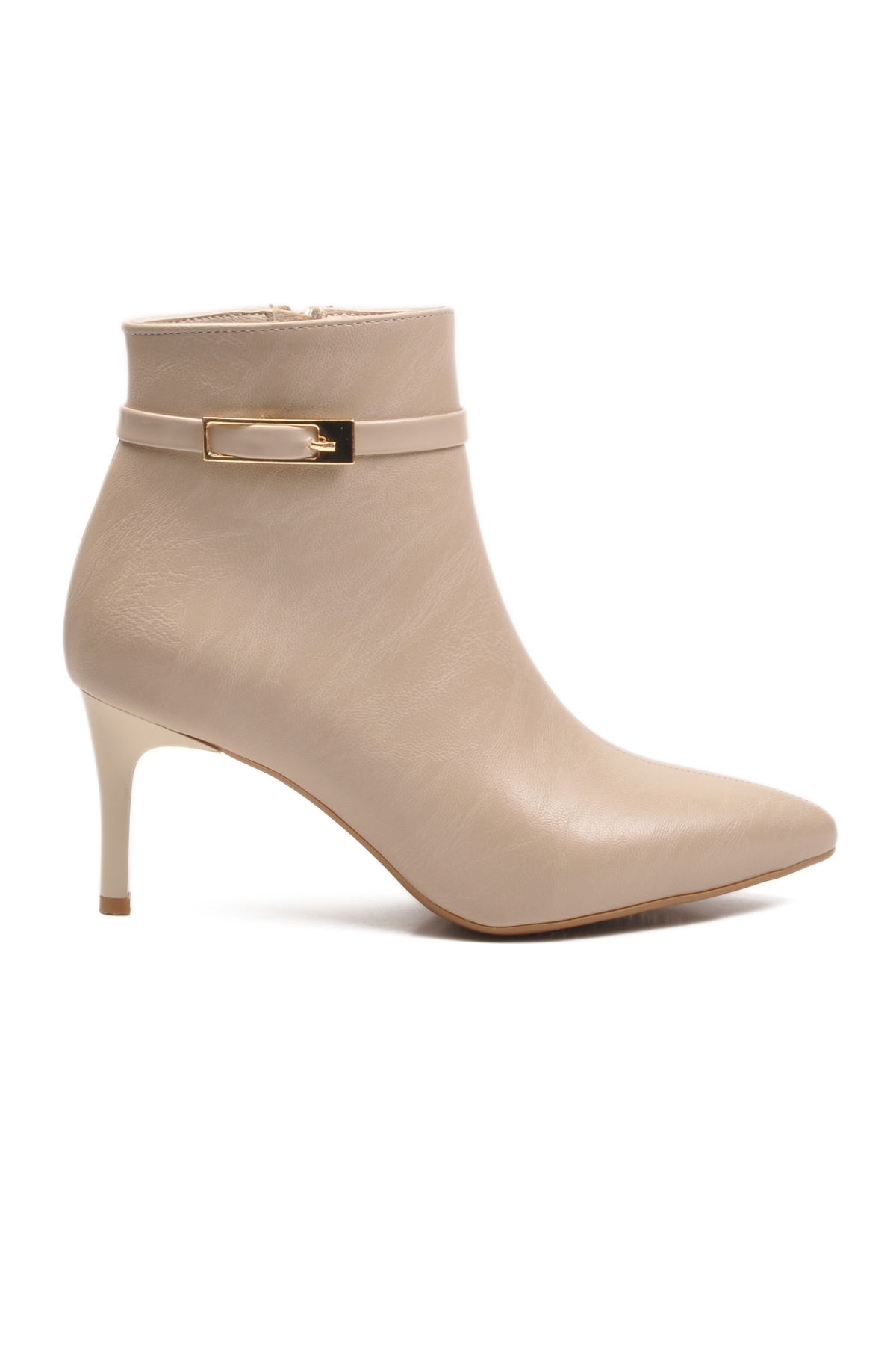 Ayakmod Ayakmod 2611 Bej Polarlı İnce Topuklu Kadın Bot | Flo Bej - 4. görsel