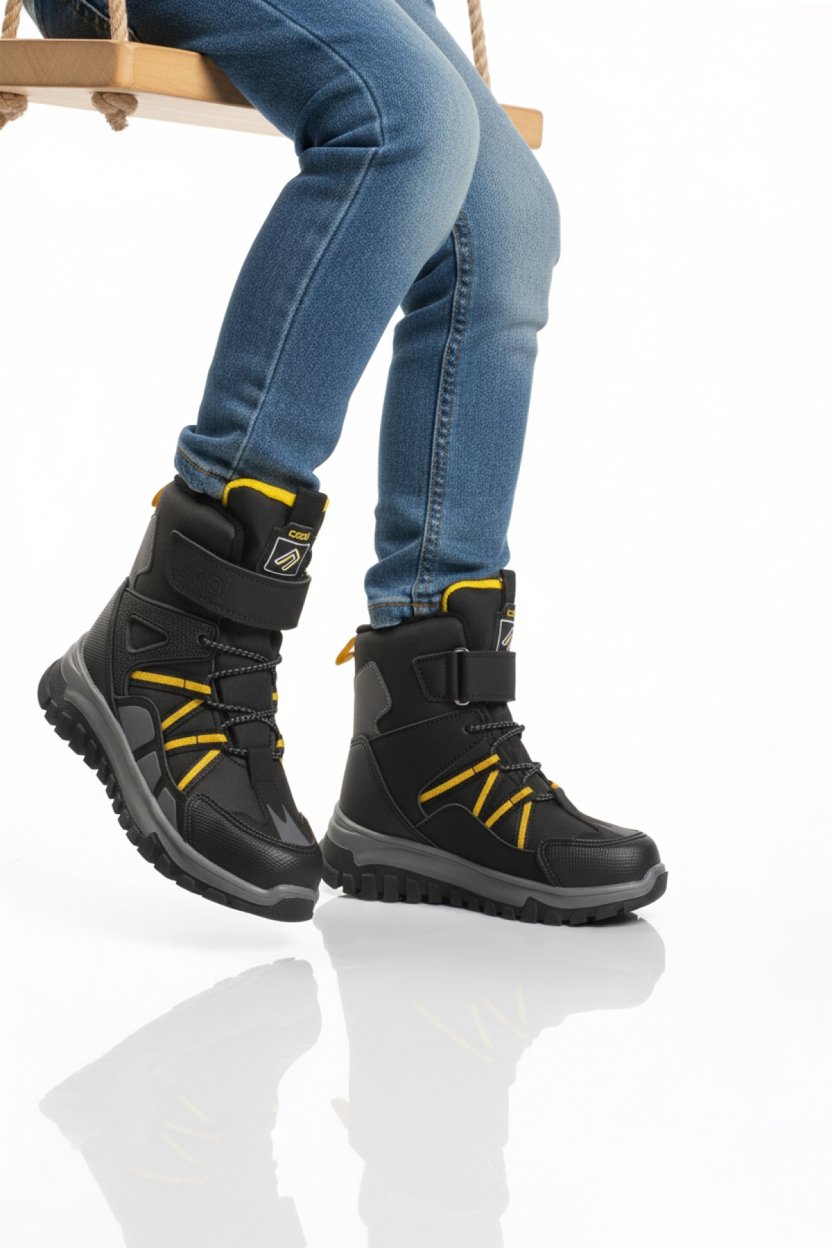 Cool Cool Hilly P Siyah Kaymaz Soğuğa Dirençli Cırtlı Unisex Çocuk Bot | Flo Siyah - 3. görsel