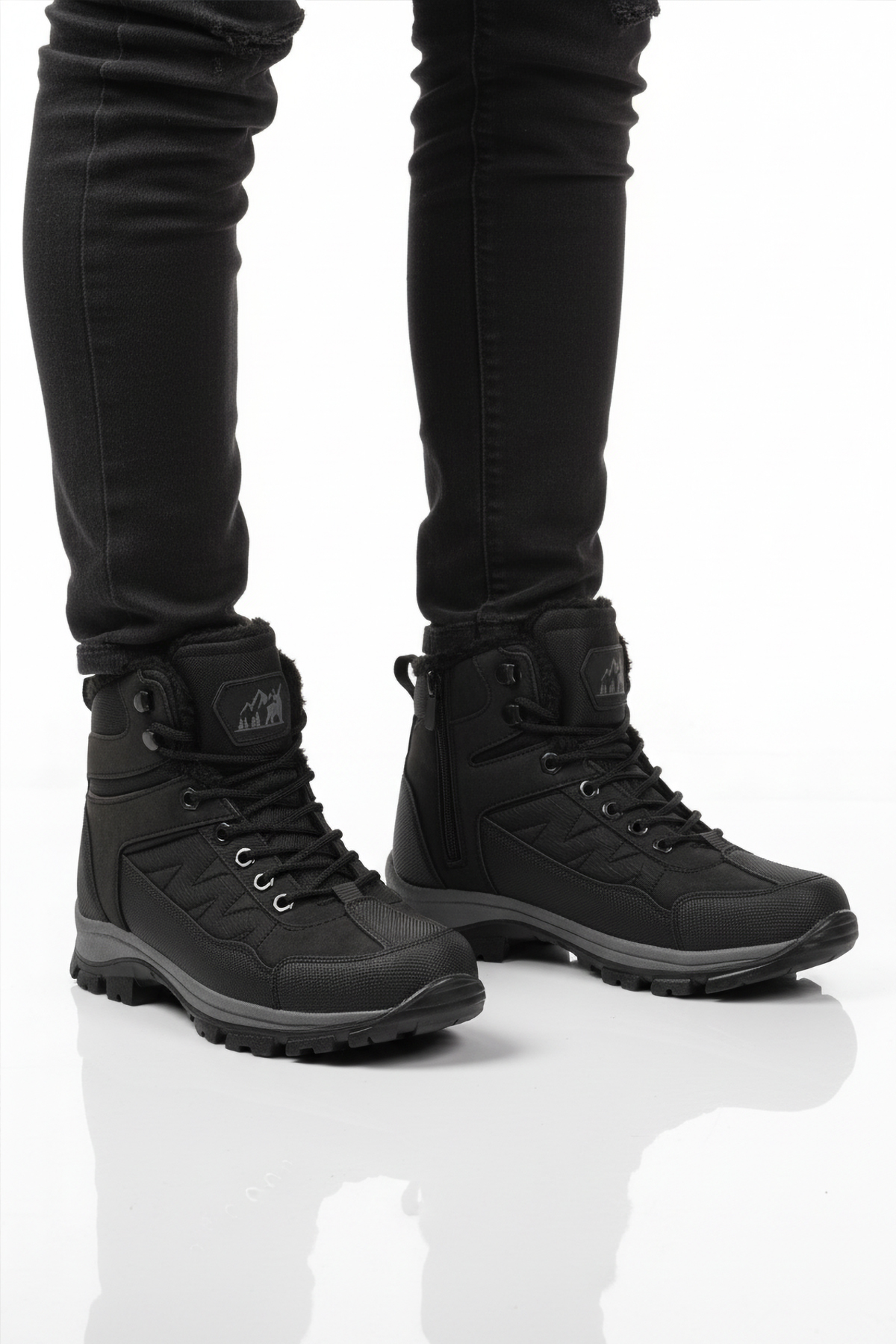 Walkway Walkway 980 İçi Kürklü Kaymaz Soğuğa Dirençli Siyah Unisex Bot | Flo Siyah - 3. görsel