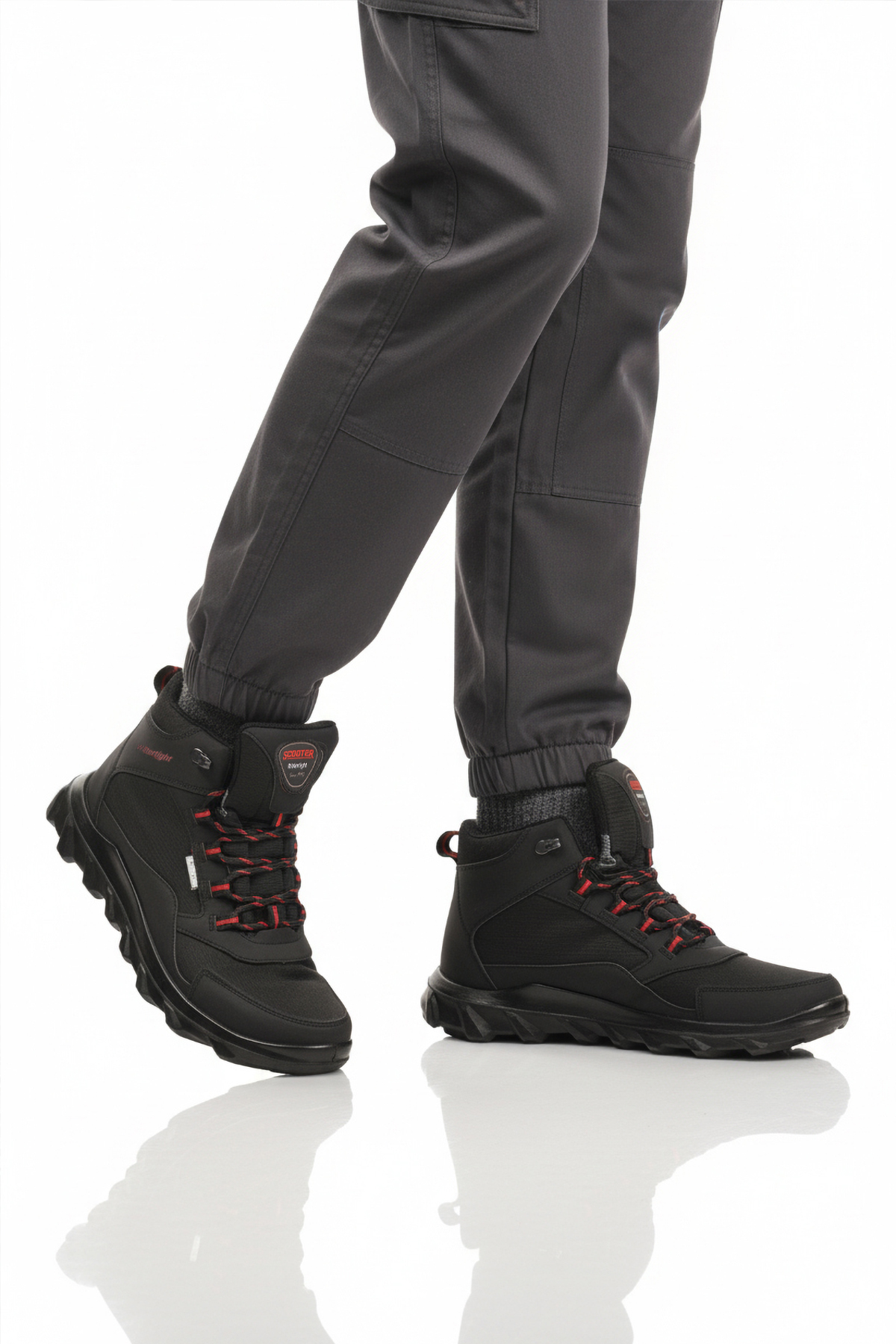 M7200 Siyah Kırmızı Su Geçirmez Kaymaz Erkek Outdoor Bot - Görsel 4