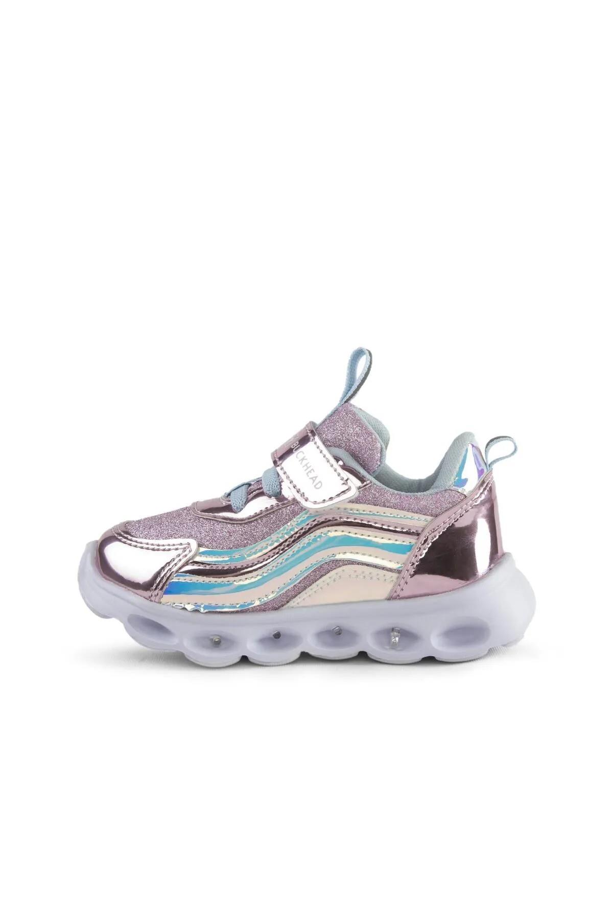 Buckhead Buckhead Pembe BUCK4246-088 Trio Shiny Hologram Kız Çocuk Günlük Spor Ayakkabı Sneaker | Flo Pembe - 2. görsel