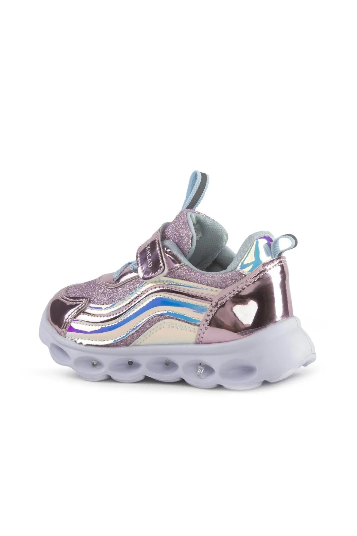 Buckhead Buckhead Pembe BUCK4246-088 Trio Shiny Hologram Kız Çocuk Günlük Spor Ayakkabı Sneaker | Flo Pembe - 4. görsel