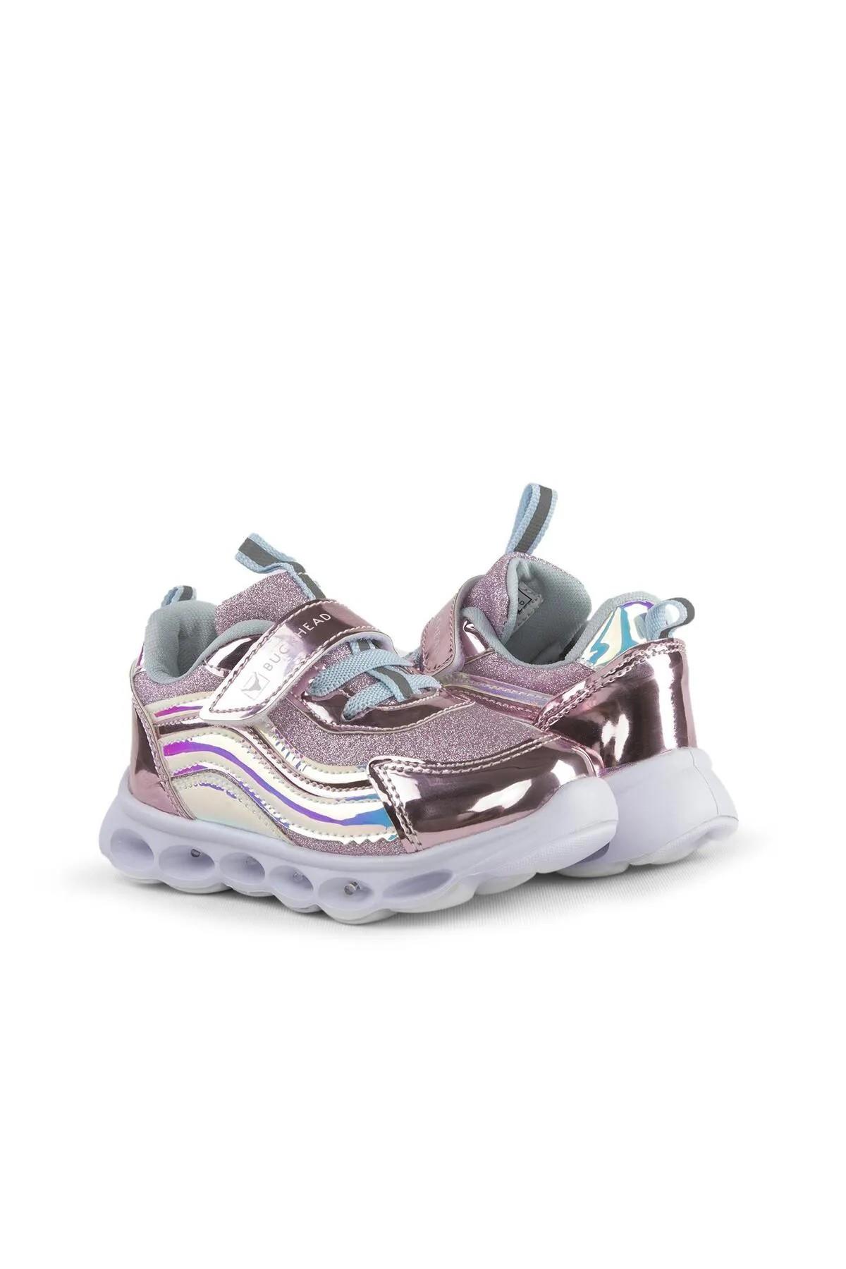 Buckhead Buckhead Pembe BUCK4246-088 Trio Shiny Hologram Kız Çocuk Günlük Spor Ayakkabı Sneaker | Flo Pembe - 5. görsel