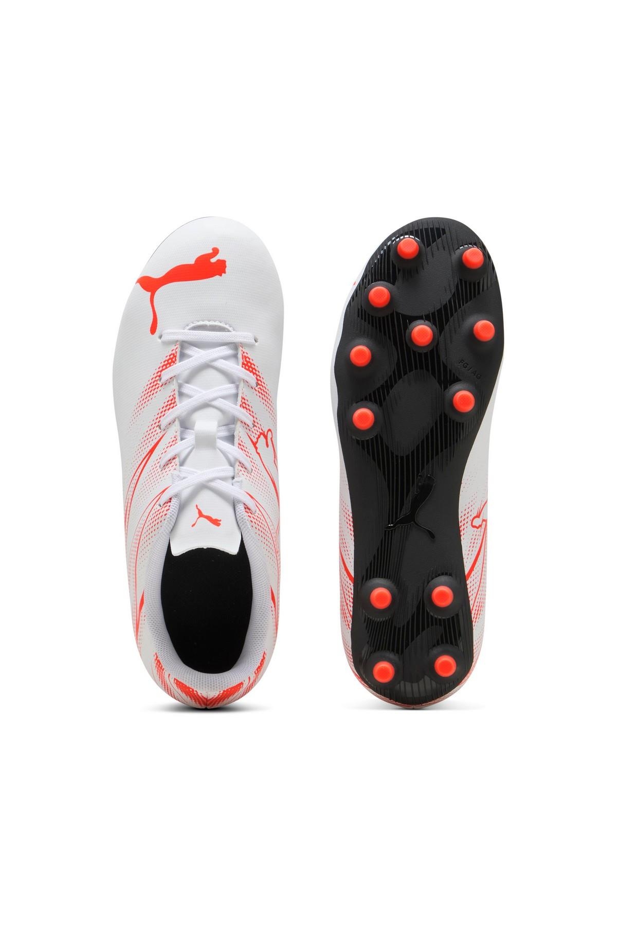 Puma Puma Beyaz 10748013 Attacanto Fg/Ag Jr Çocuk Krampon Sneaker | Flo Beyaz - 4. görsel