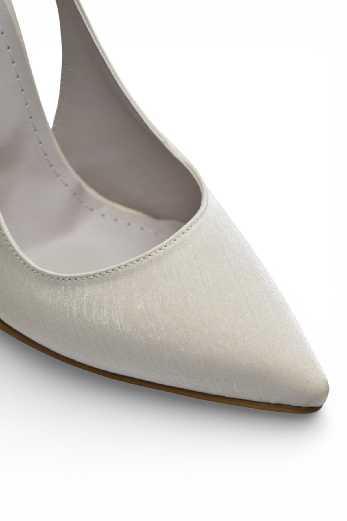 802 Bilekten Bağlamalı Kadın Topuklu Ayakkabı 9,5 cm Kadeh Topuk Abiye Düğün Nişan Ayakkabısı - Görsel 7