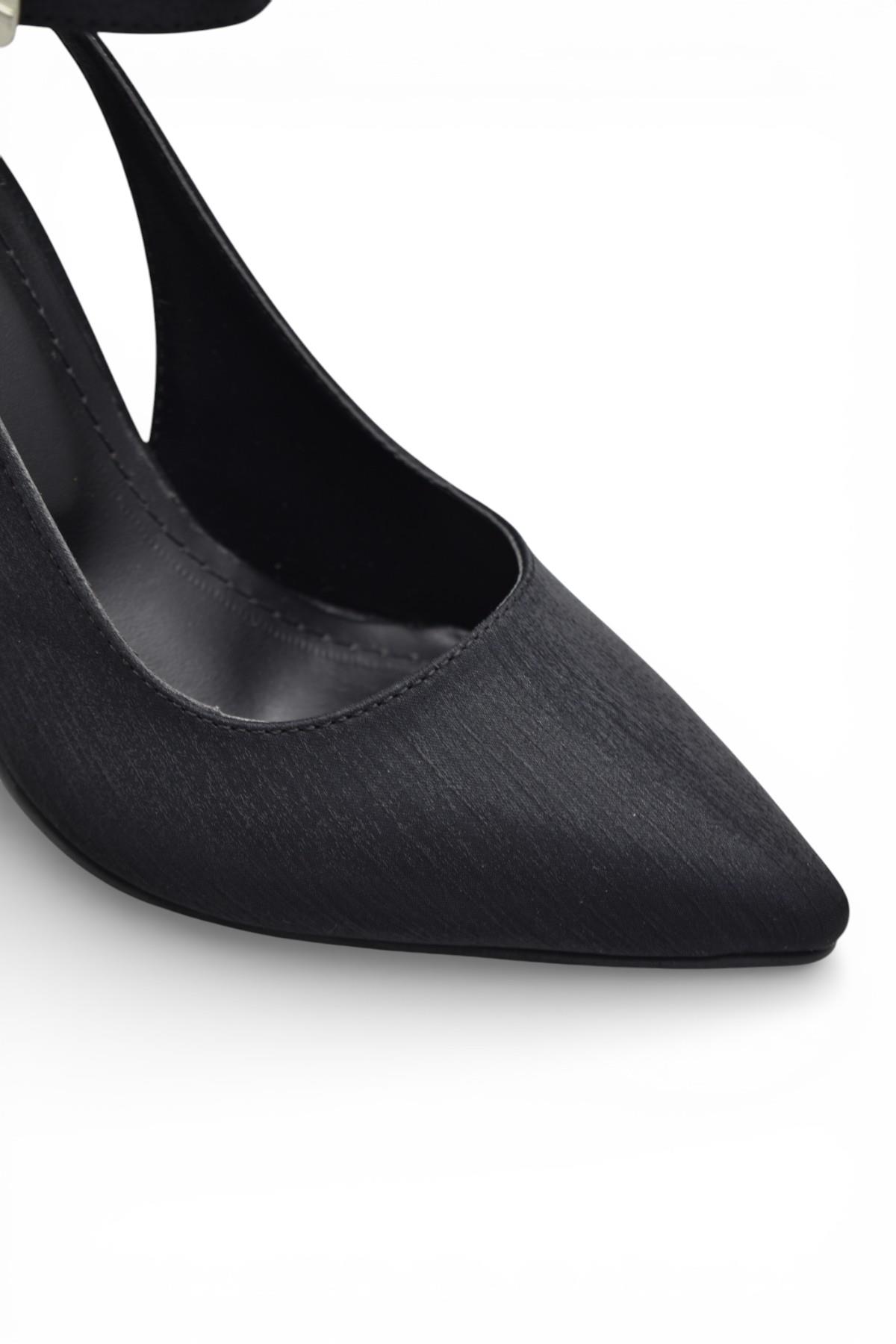 802 Bilekten Bağlamalı Kadın Topuklu Ayakkabı 9,5 cm Kadeh Topuk Abiye Düğün Nişan Ayakkabısı - Görsel 6