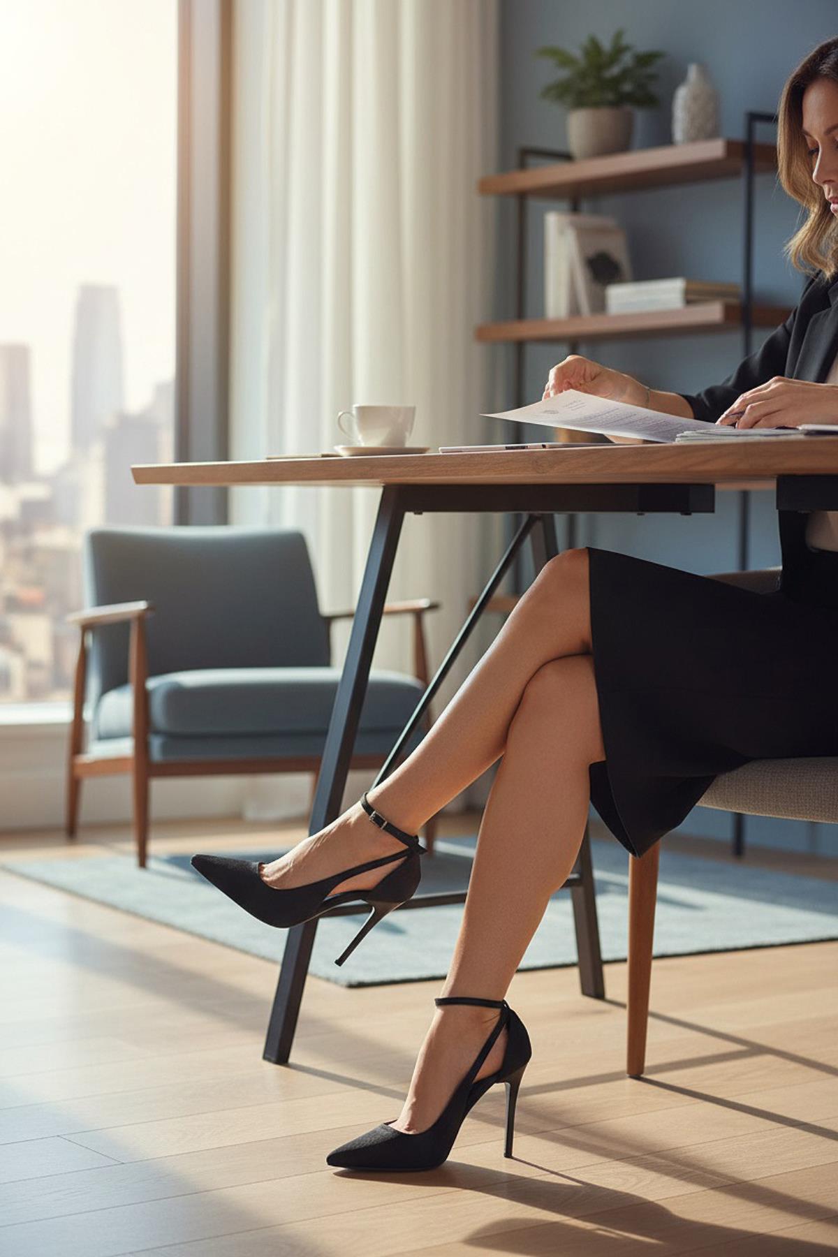 802 Bilekten Bağlamalı Kadın Topuklu Ayakkabı 9,5 cm Kadeh Topuk Abiye Düğün Nişan Ayakkabısı - Görsel 8