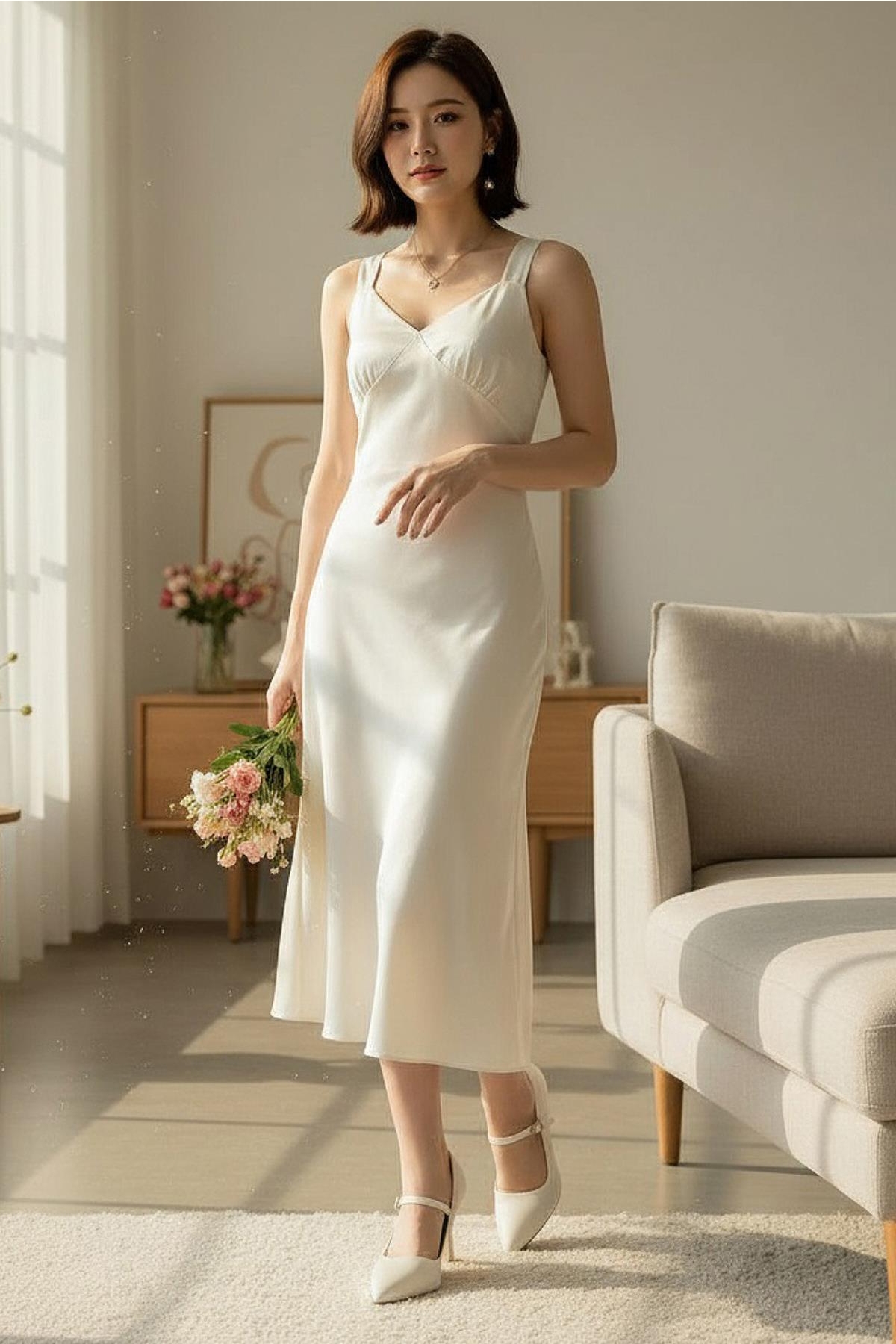 801 Kadın Topuklu Ayakkabı 9 cm Kadeh Topuk Abiye Düğün Nişan Ayakkabısı - Görsel 2