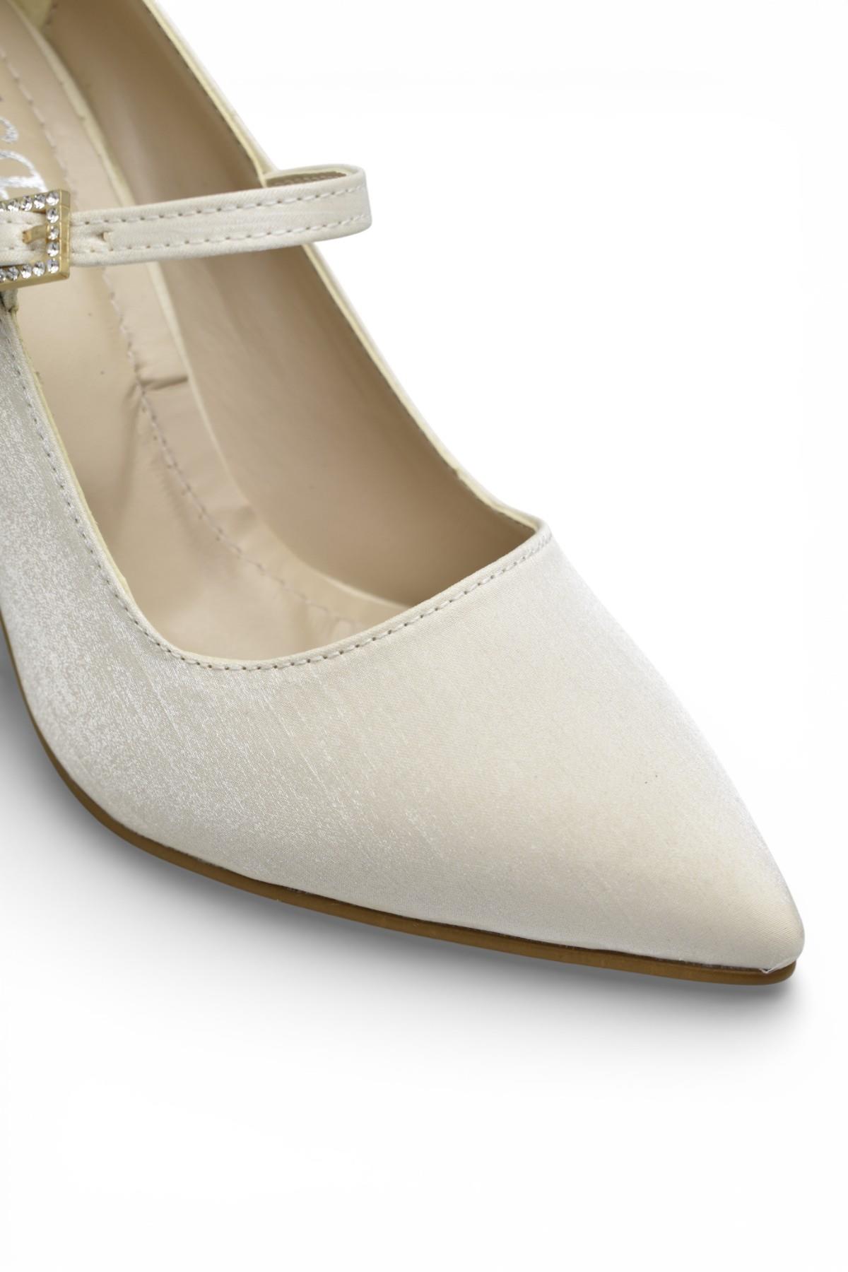 801 Kadın Topuklu Ayakkabı 9 cm Kadeh Topuk Abiye Düğün Nişan Ayakkabısı - Görsel 8