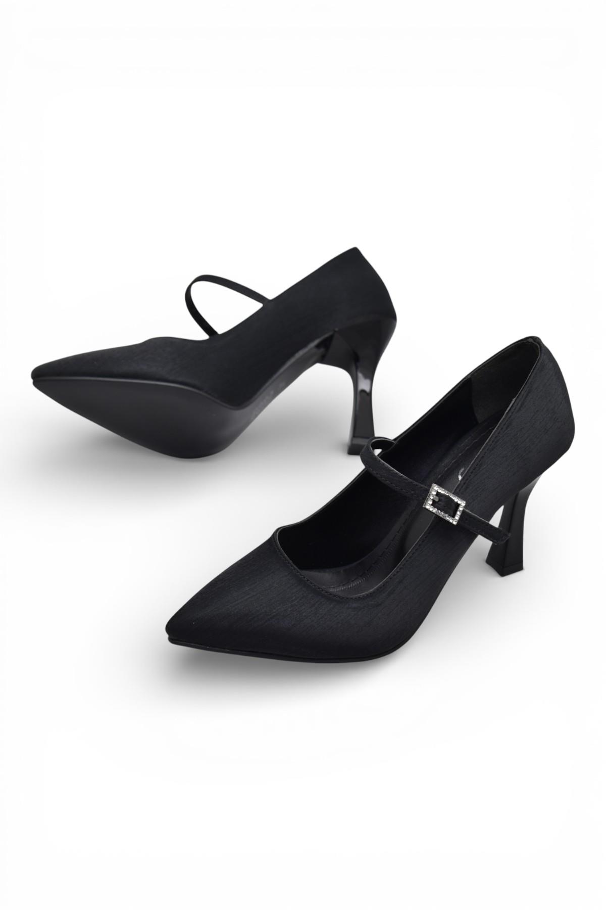 801 Kadın Topuklu Ayakkabı 9 cm Kadeh Topuk Abiye Düğün Nişan Ayakkabısı - Görsel 5