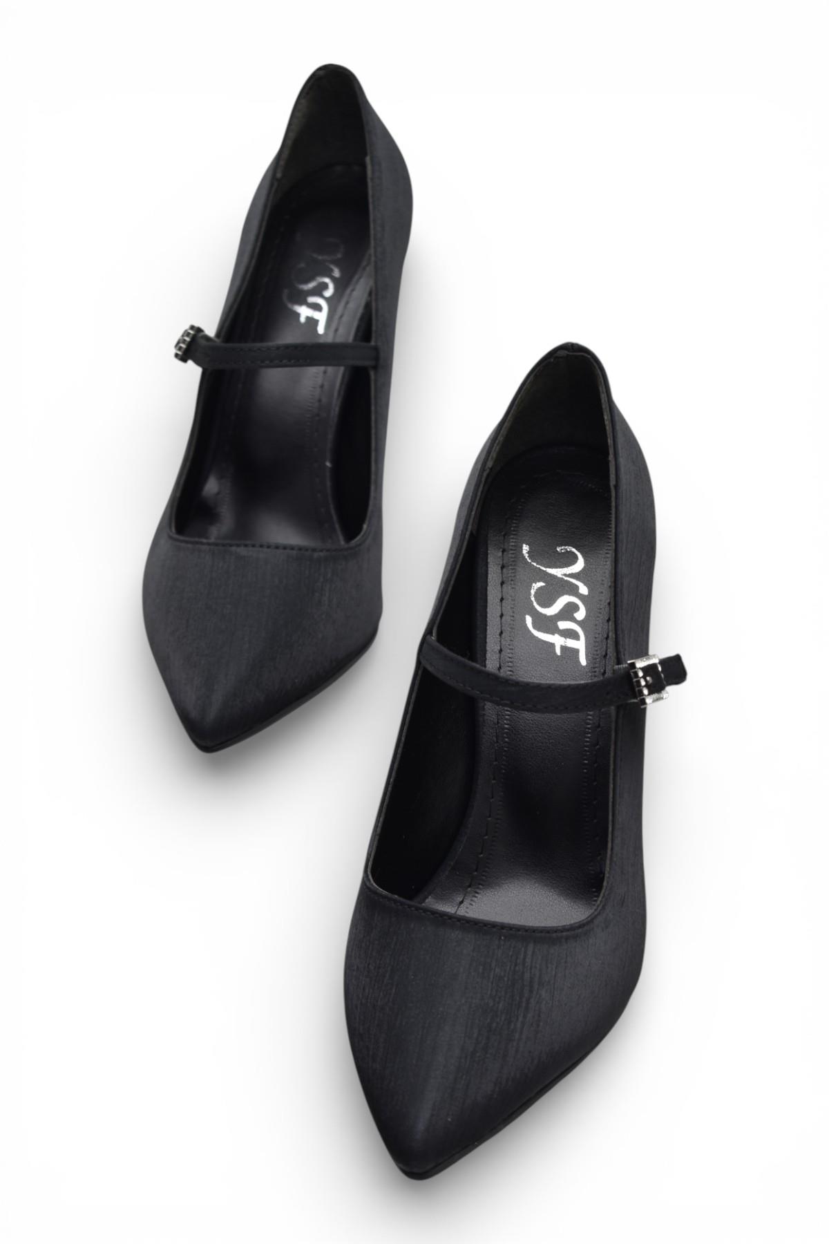 801 Kadın Topuklu Ayakkabı 9 cm Kadeh Topuk Abiye Düğün Nişan Ayakkabısı - Görsel 6