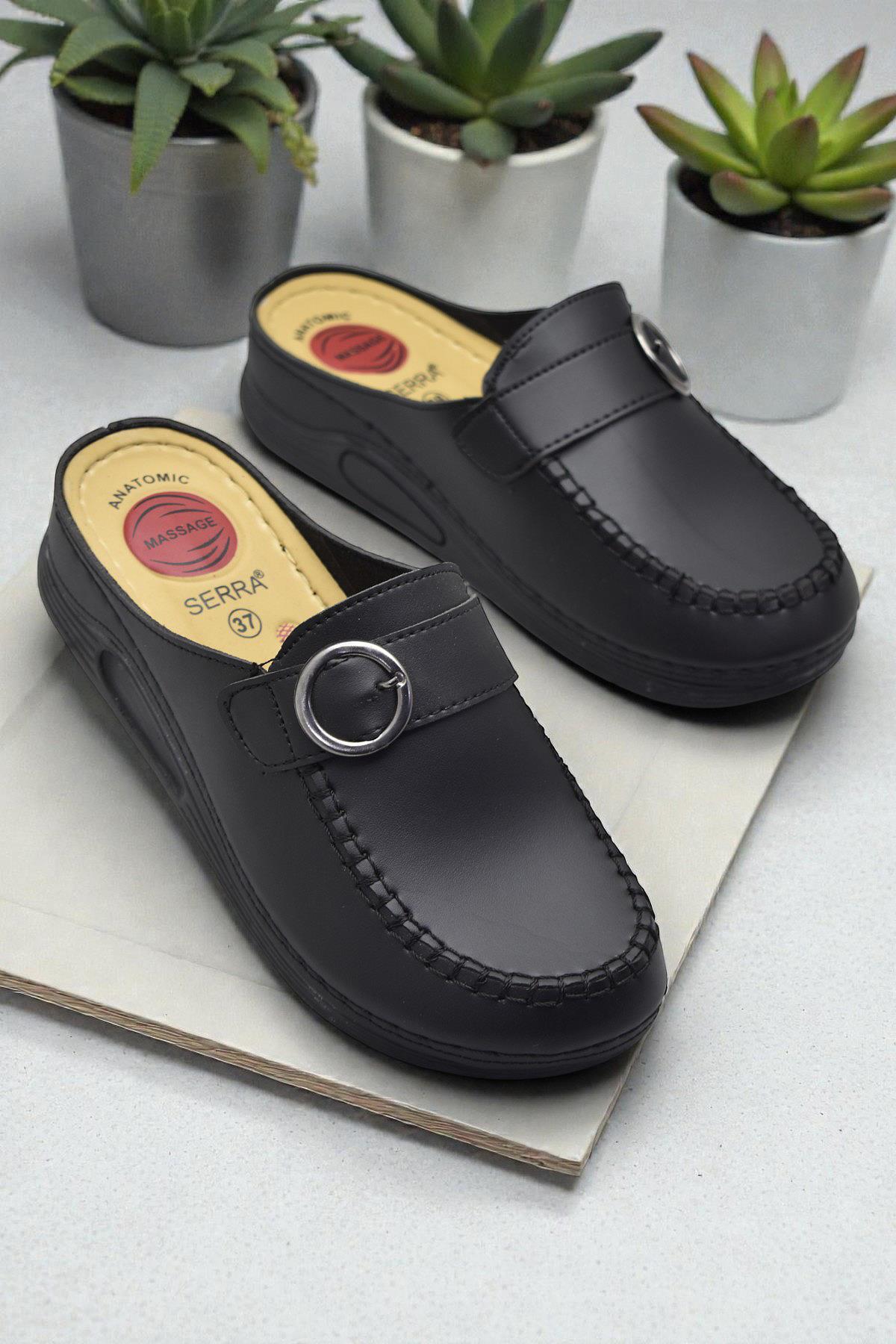 1504 Rahat Ortopedik Taban Günlük Kadın Terlik Önü Kapalı Kadın Terlik - Görsel 2