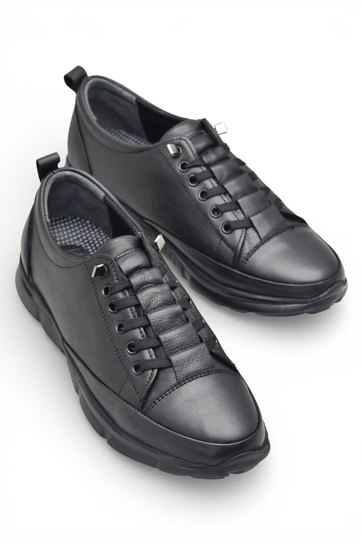 Ispartalılar Ispartalılar Siyah 605 Tam Ortopedik Poli Hafif Taban Günlük Hakiki Deri Kadın Ayakkabı Lastikli Casual Ayakkabı | Flo Siyah - 2. görsel