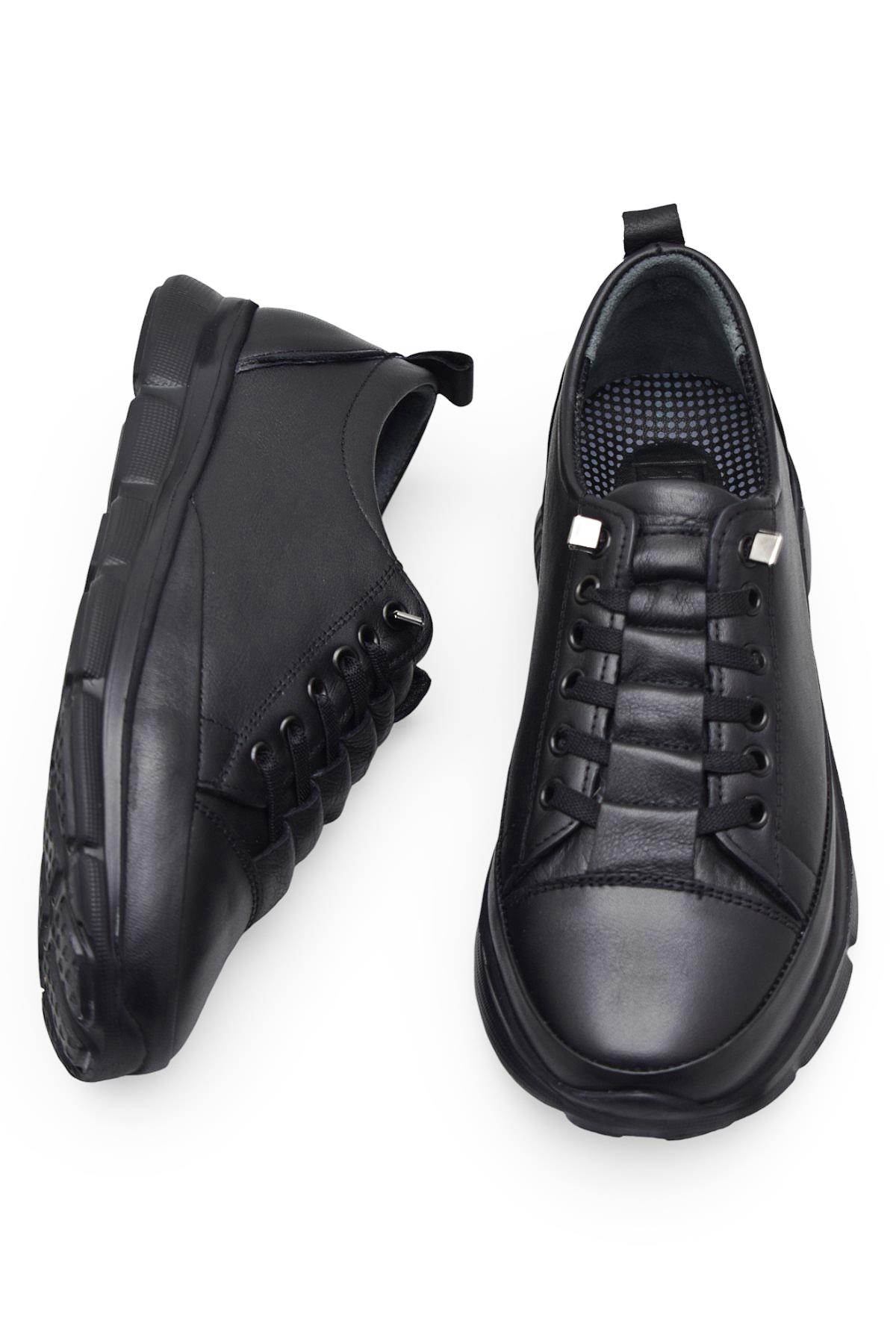 Ispartalılar Ispartalılar Siyah 605 Tam Ortopedik Poli Hafif Taban Günlük Hakiki Deri Kadın Ayakkabı Lastikli Casual Ayakkabı | Flo Siyah - 3. görsel